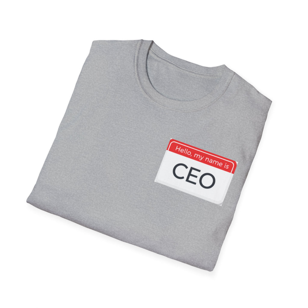 Hello My Name Is CEO T-Shirt | Name Tag Novelty Tee