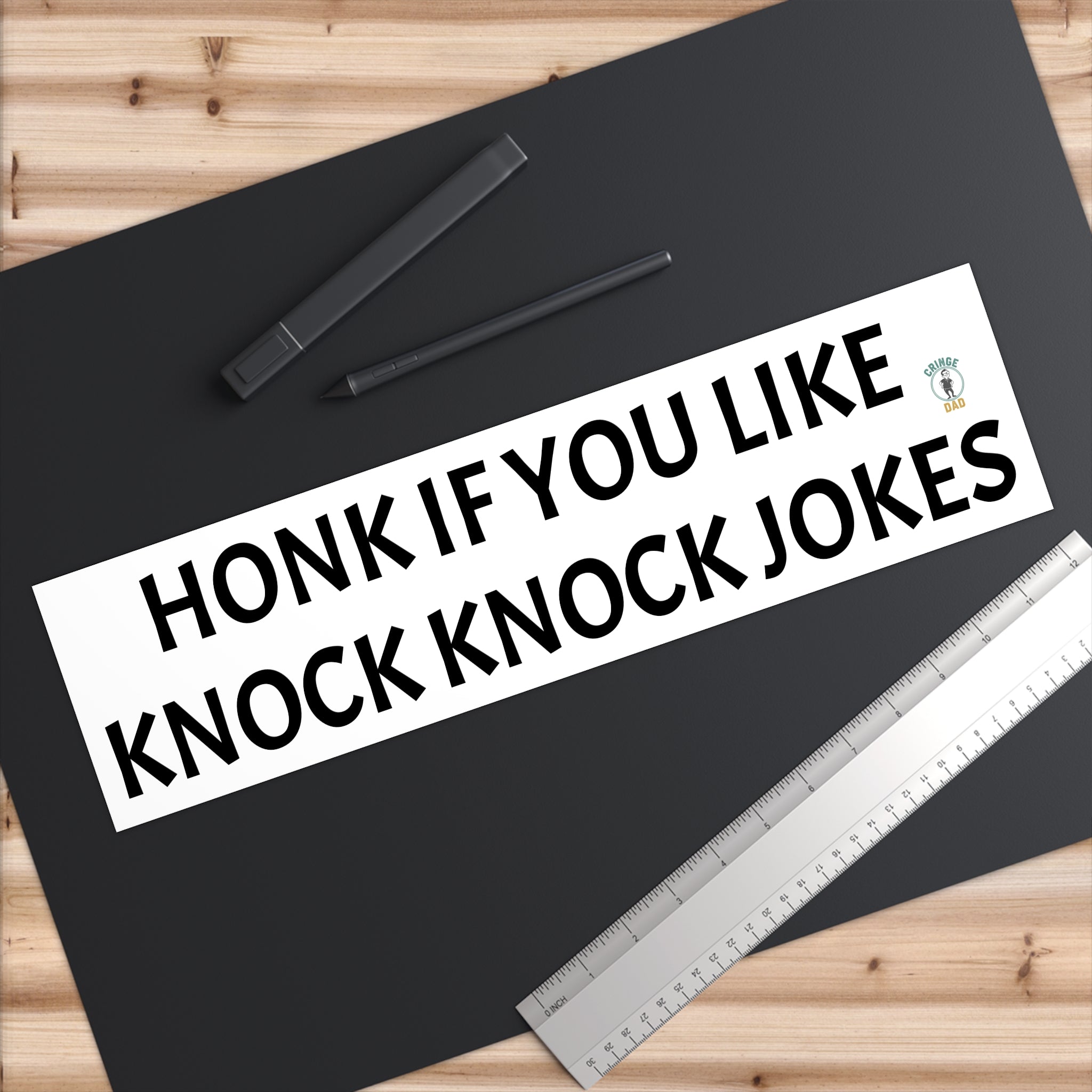 Honk If You Like Knock Knock Jokes Bumper Sticker