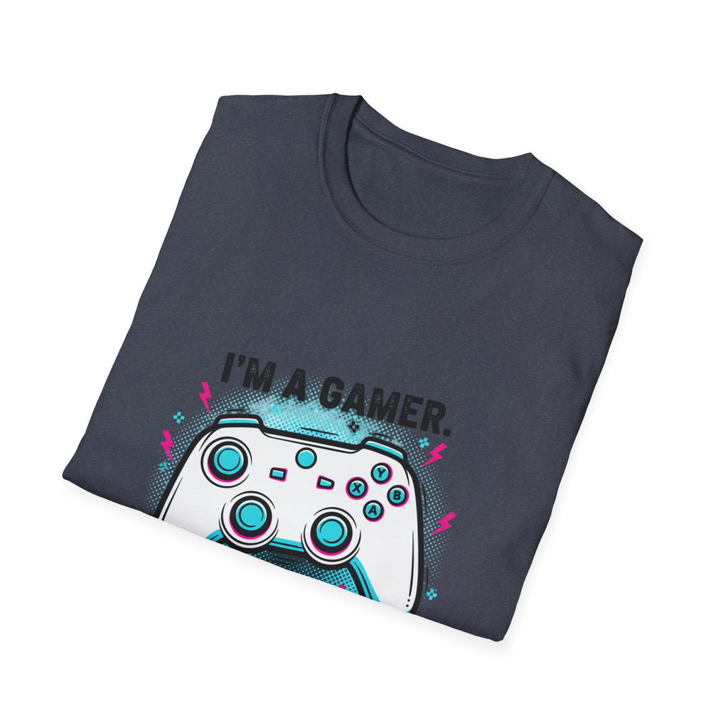 Im a Gamer, What's Your Superpower Graphic T-Shirt | Retro Neon Gaming Console Text