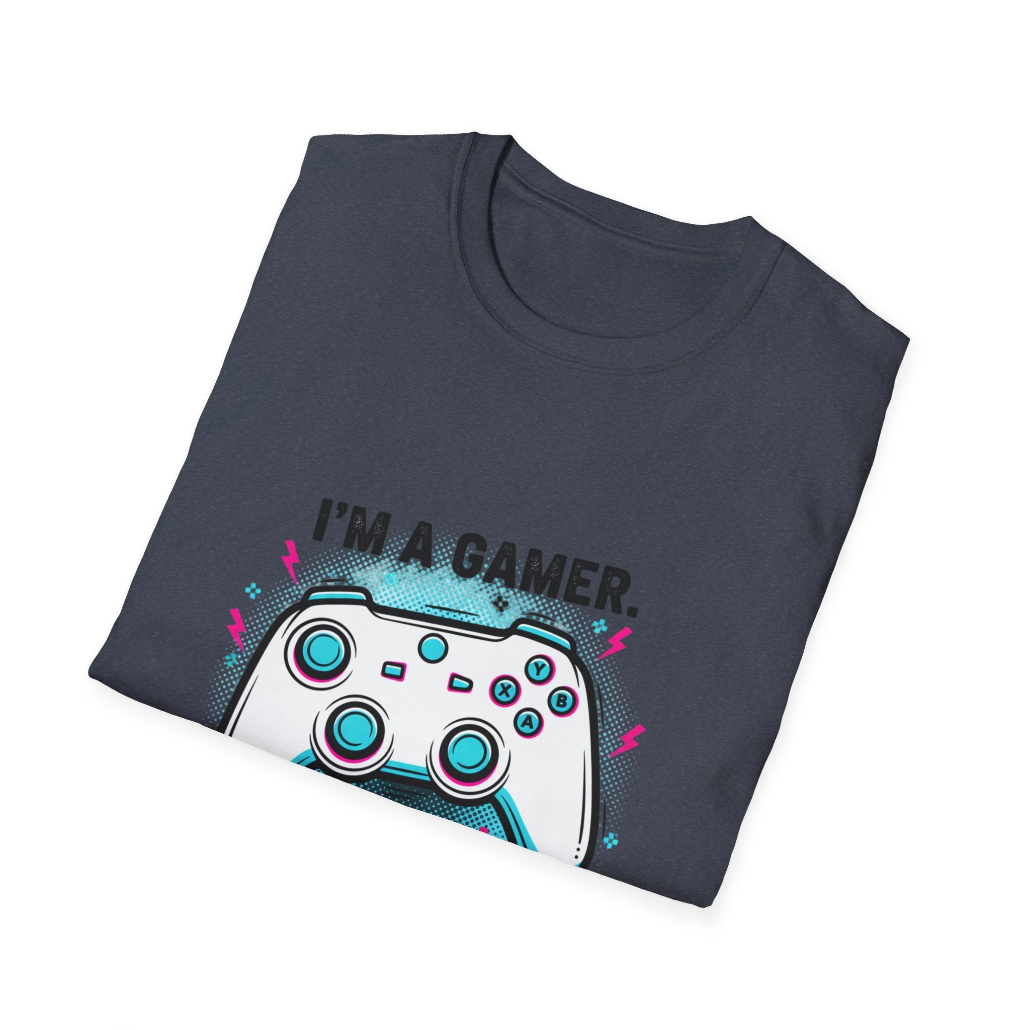Im a Gamer, What's Your Superpower Graphic T-Shirt | Retro Neon Gaming Console Text