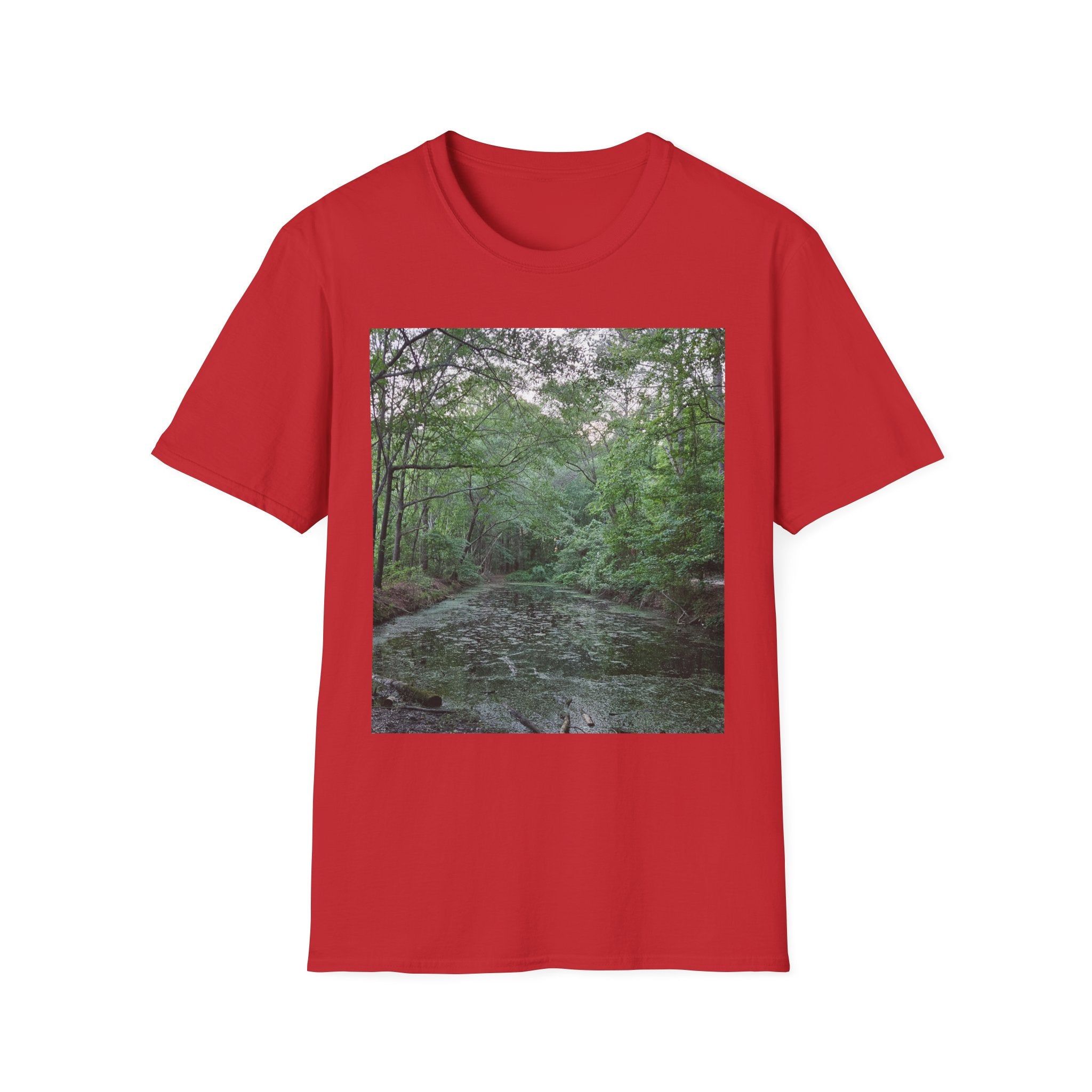 Mossy Pond T‑Shirt — Serene Green Nature Photography Tee