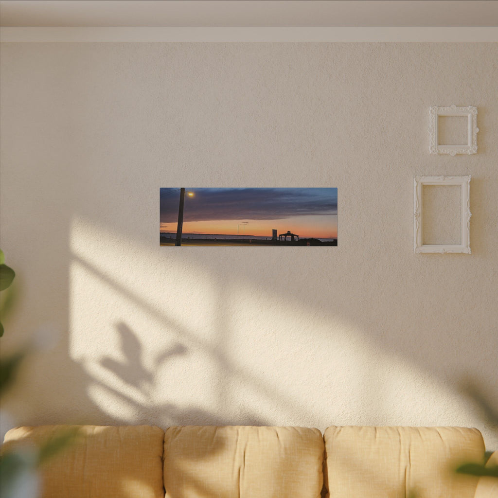 Sunset Pier Silhouette Canvas | Stretched Matte Wall Art