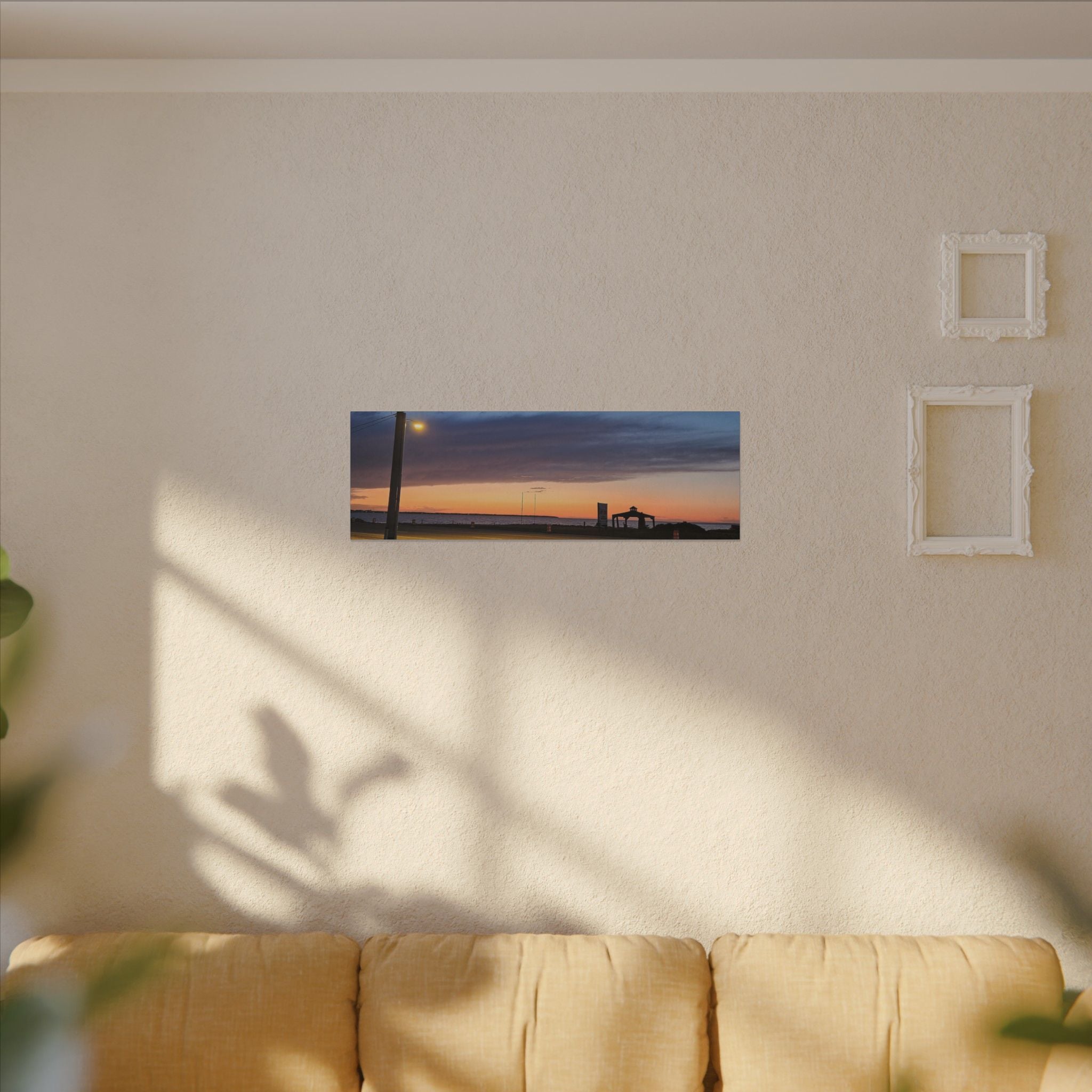 Sunset Pier Silhouette Canvas | Stretched Matte Wall Art