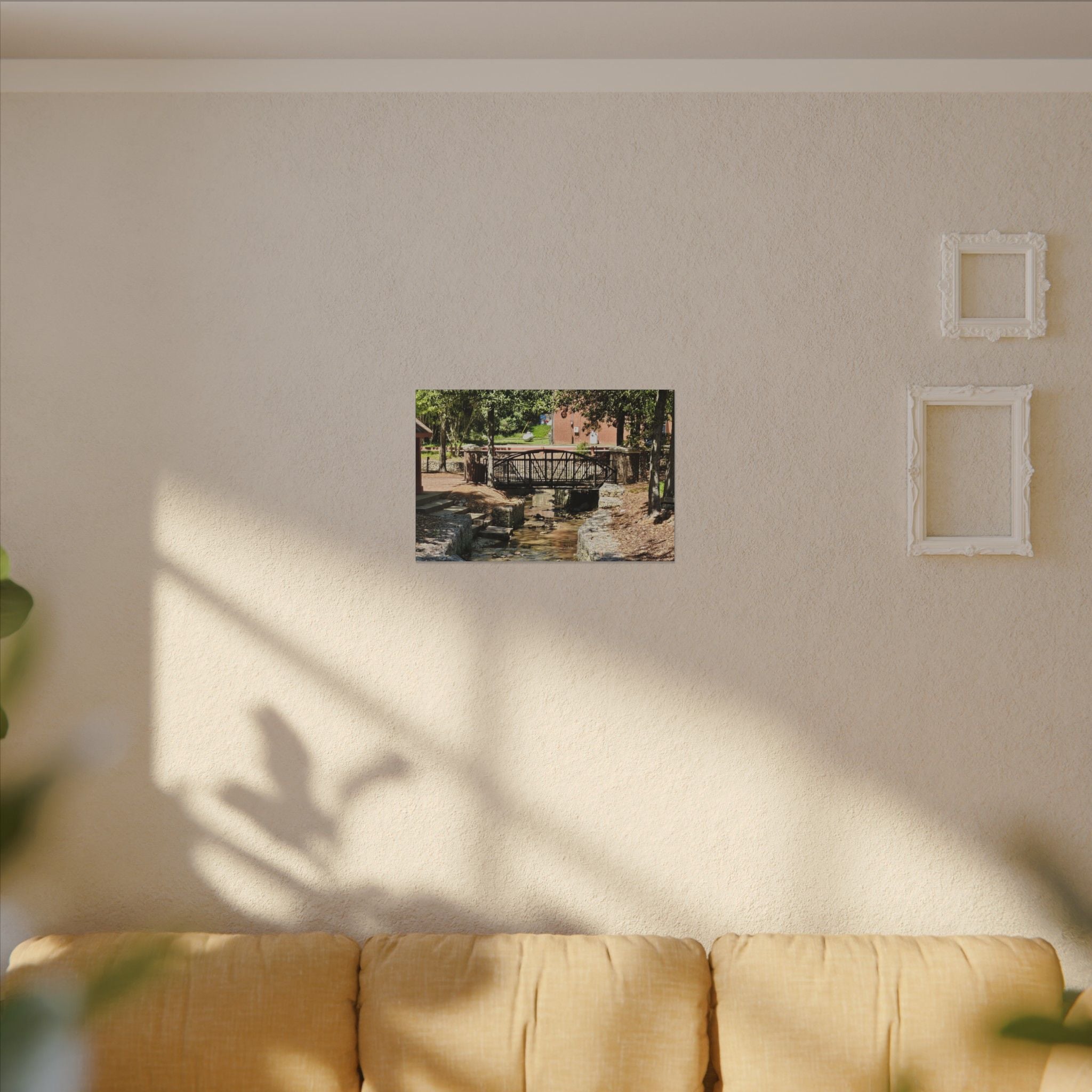 Park Footbridge Photograph Matte Canvas | Stretched Wall Art