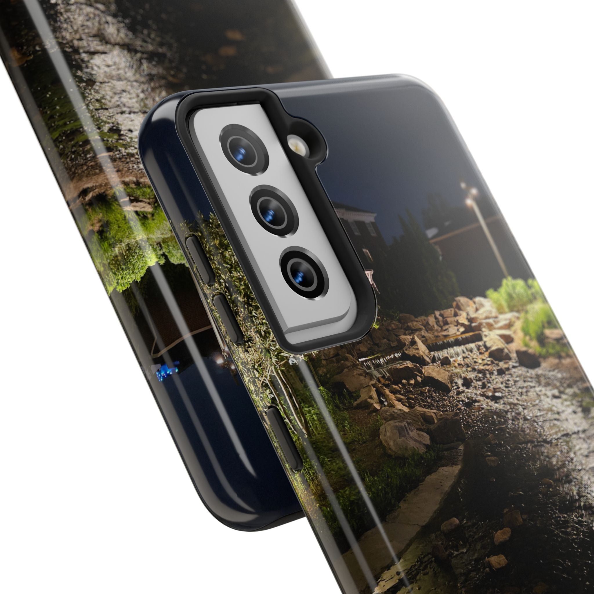 Night River Phone Case — Moody Outdoor Landscape Protective Cover