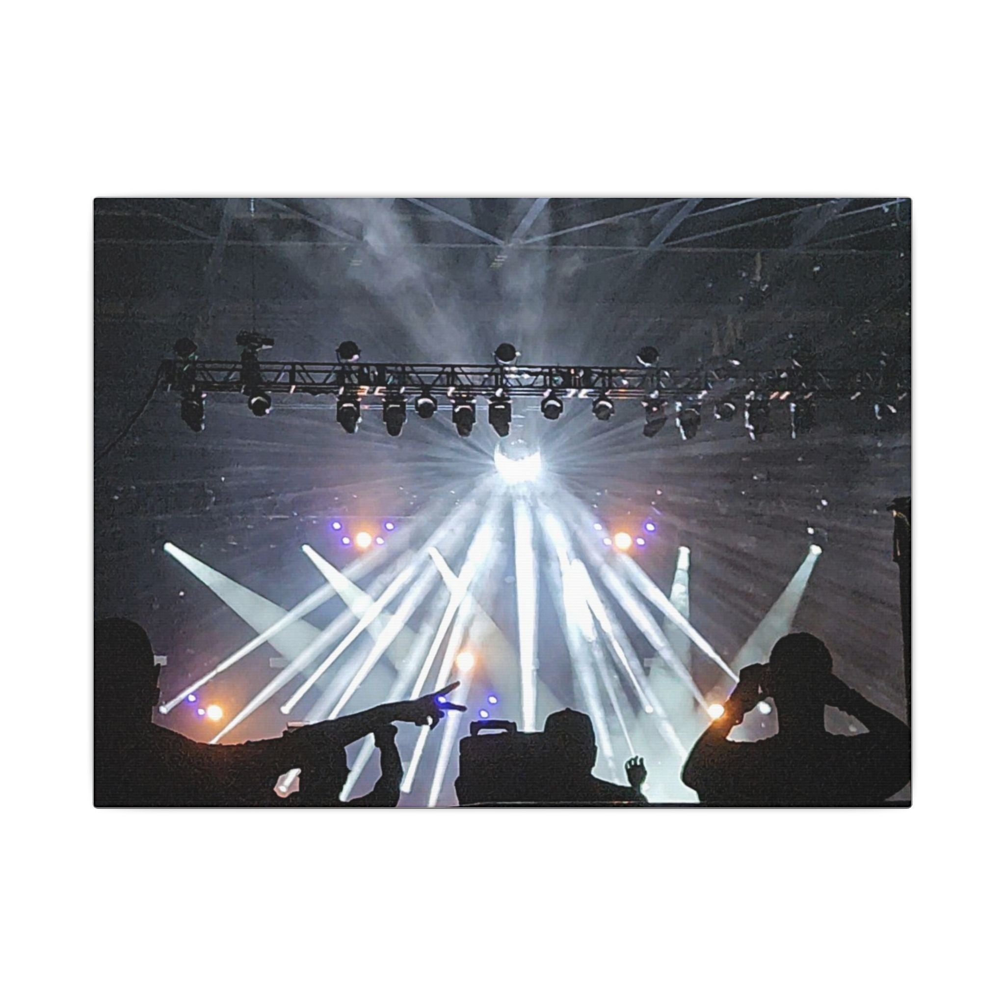 Concert Stage Lights Canvas, Matte Stretched Wall Art | Live Music