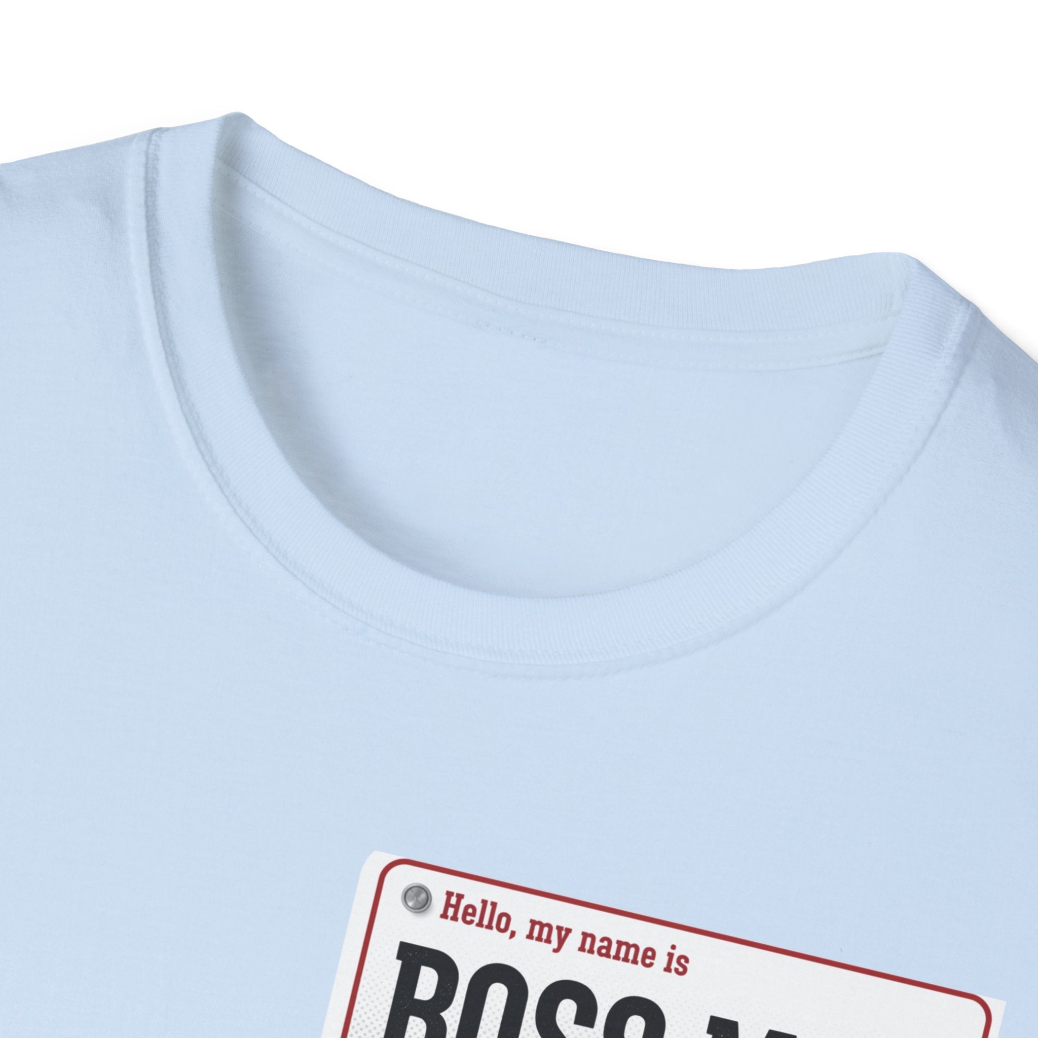 Boss Man name badge T-Shirt | Minimal Badge Graphic Tee