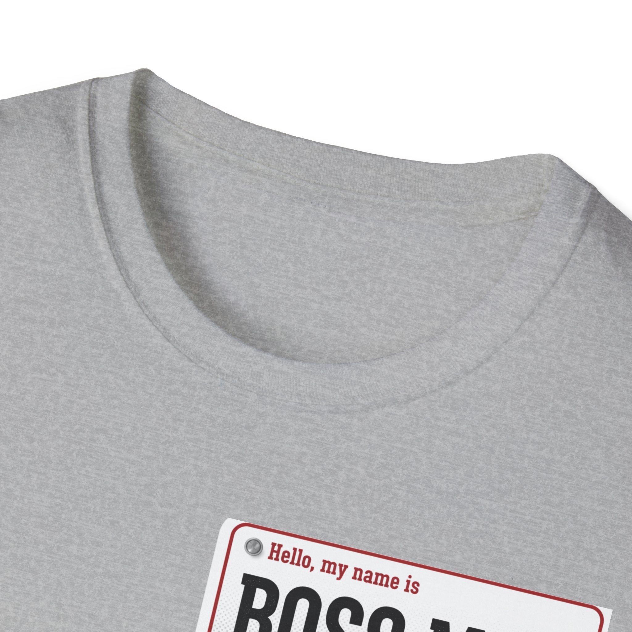 Boss Man name badge T-Shirt | Minimal Badge Graphic Tee