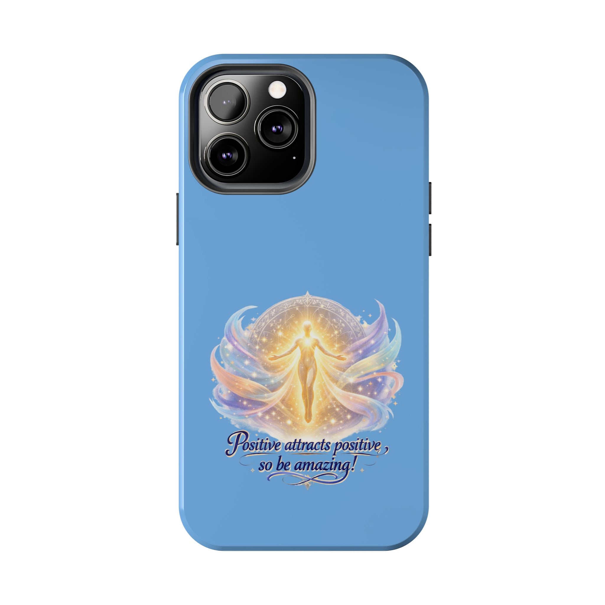 Positive Attracts Positive angel artwork Phone Case | inspirational spiritual design