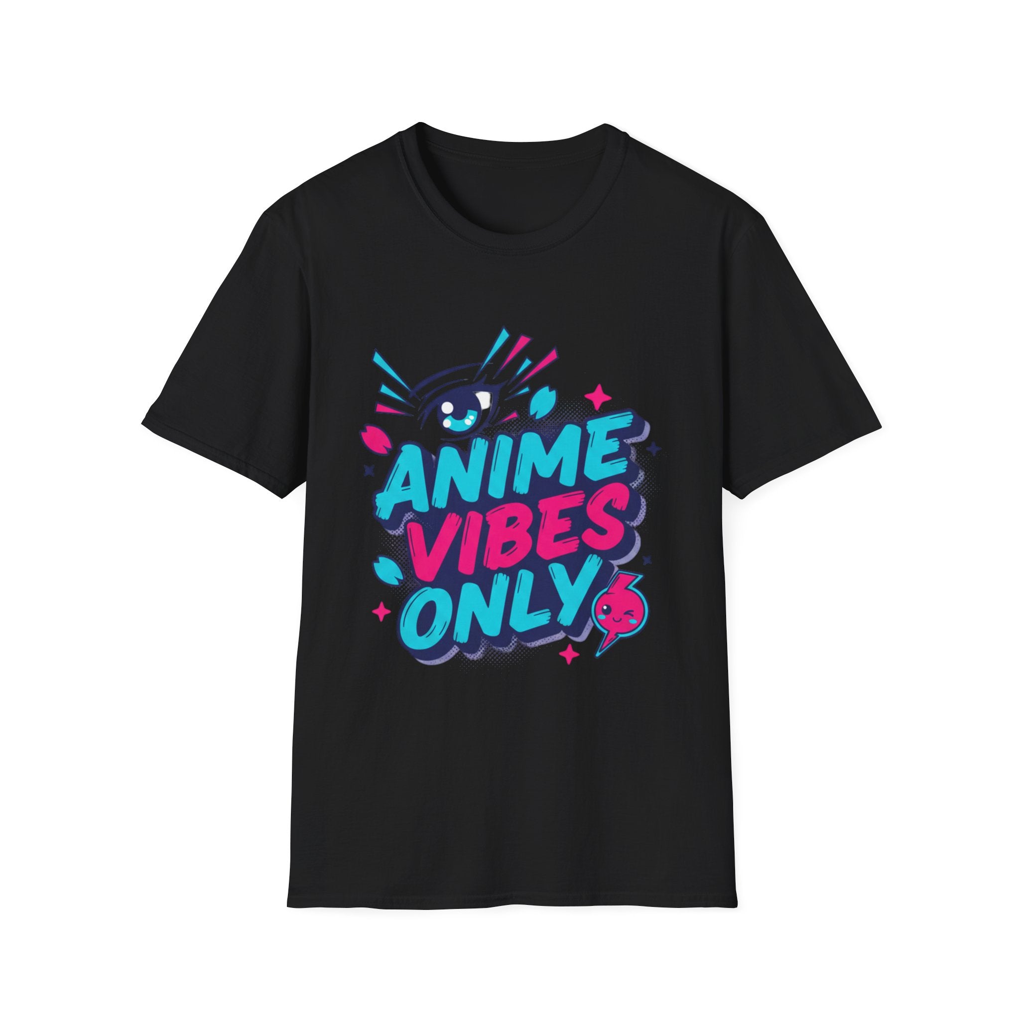 Anime Vibes Only T-Shirt | Retro Neon Anime Eye Design