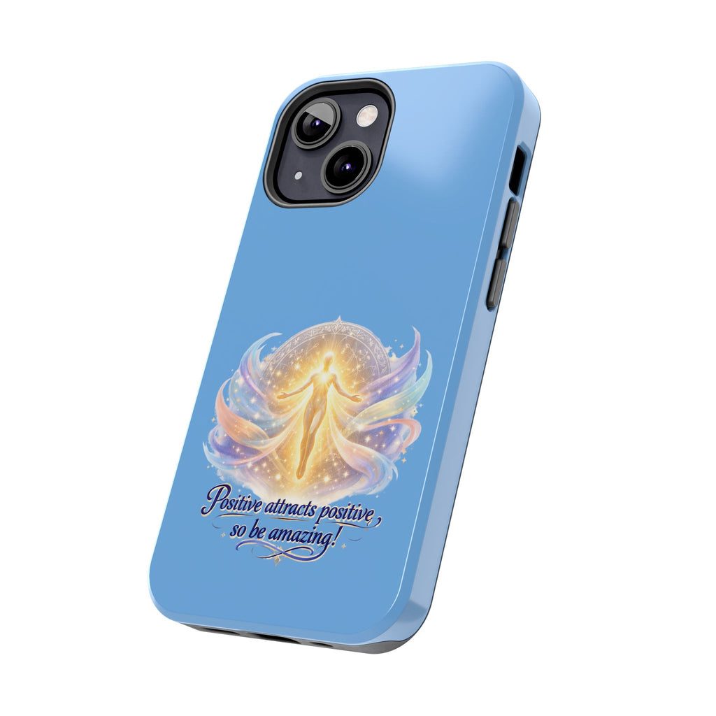 Positive Attracts Positive angel artwork Phone Case | inspirational spiritual design