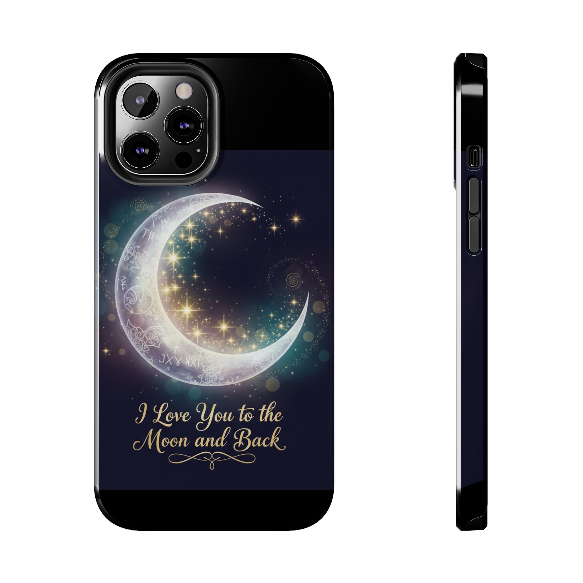 I Love You to the Moon and Back iPhone Case | Moon and Stars Tough Case