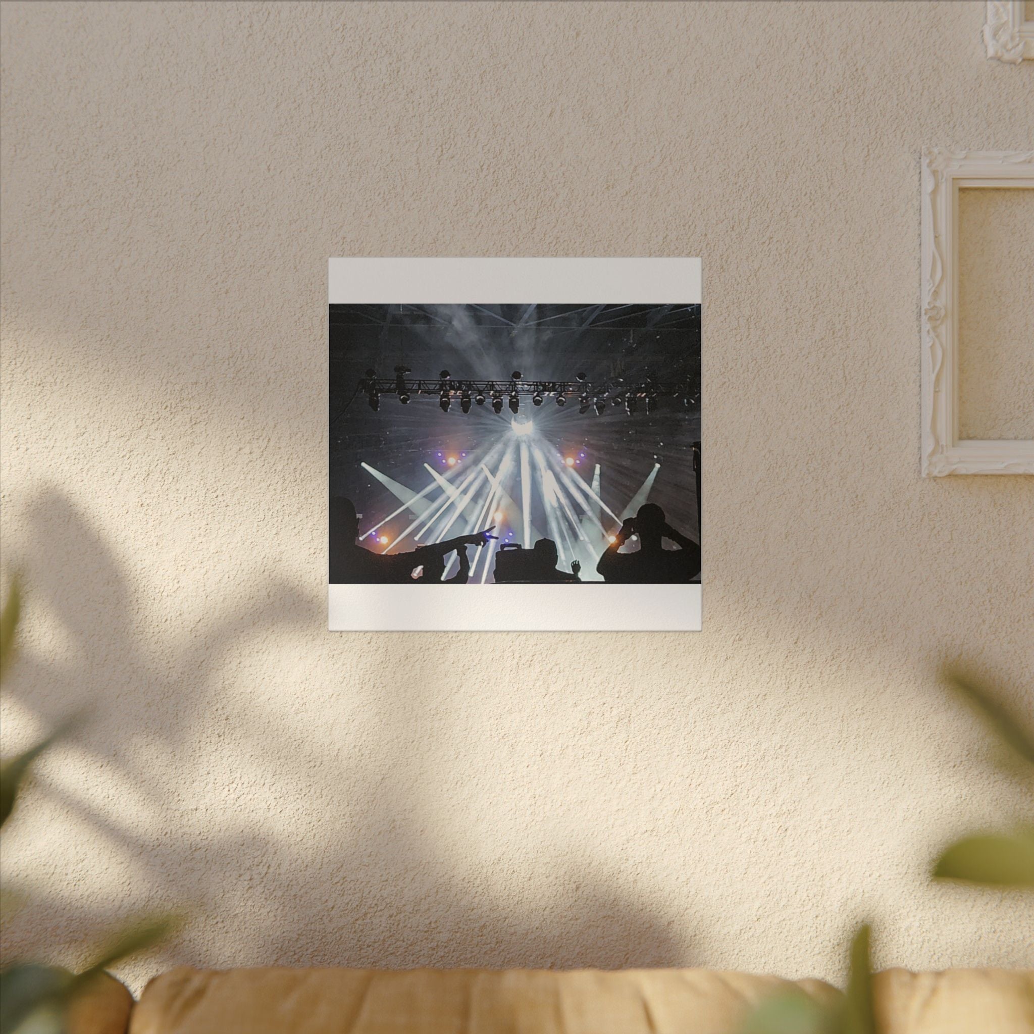 Concert Stage Lights Canvas, Matte Stretched Wall Art | Live Music