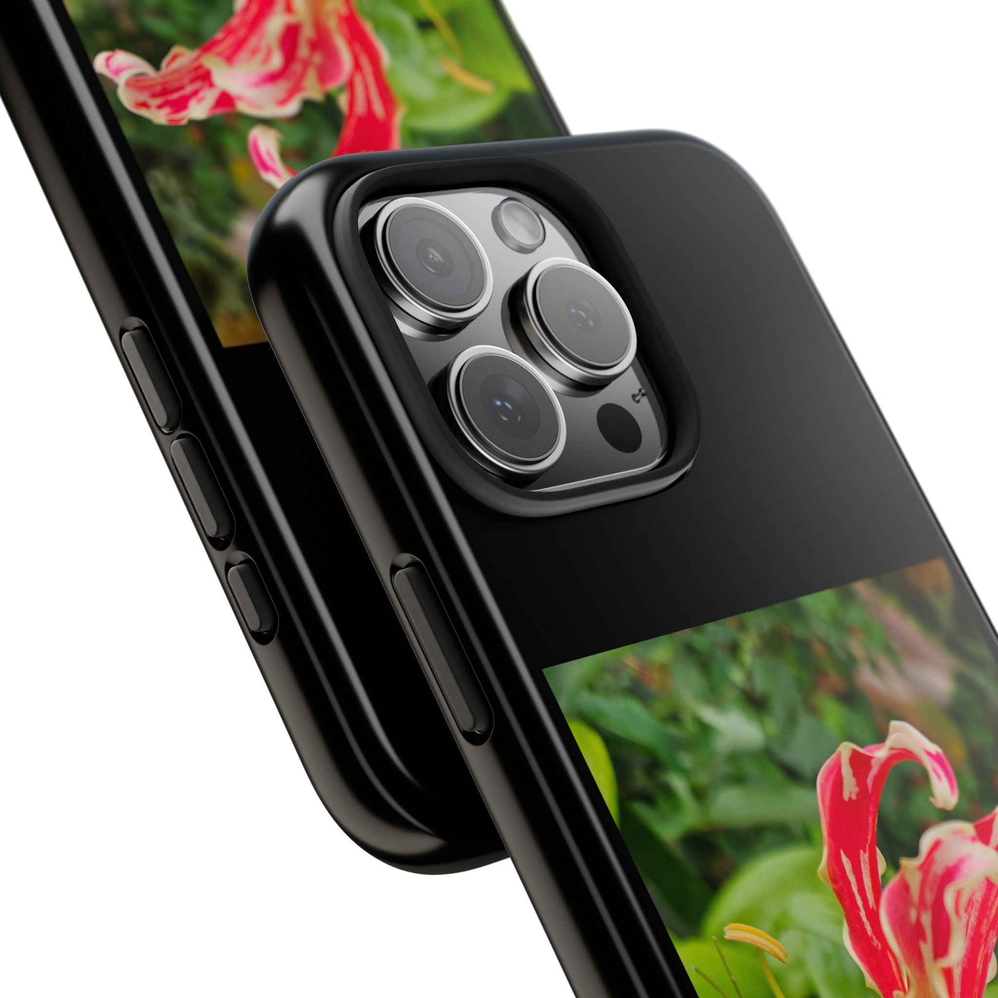 Gloriosa Lily Tough Phone Case | Red Tropical Flower Phone Case