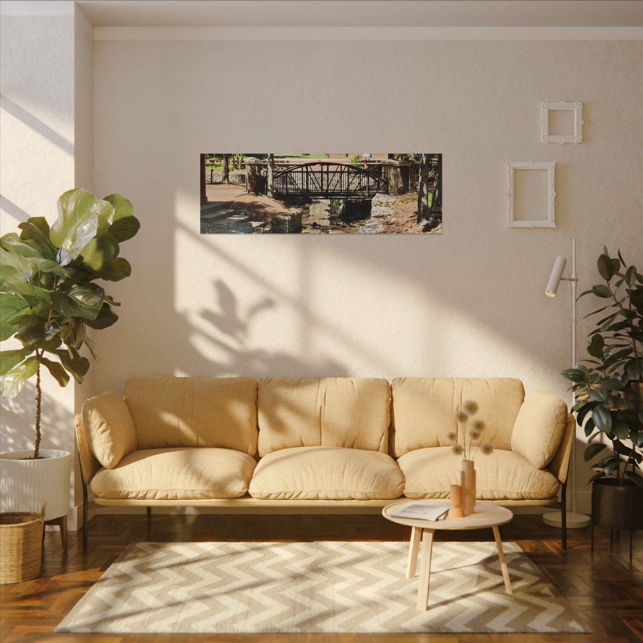 Park Footbridge Photograph Matte Canvas | Stretched Wall Art
