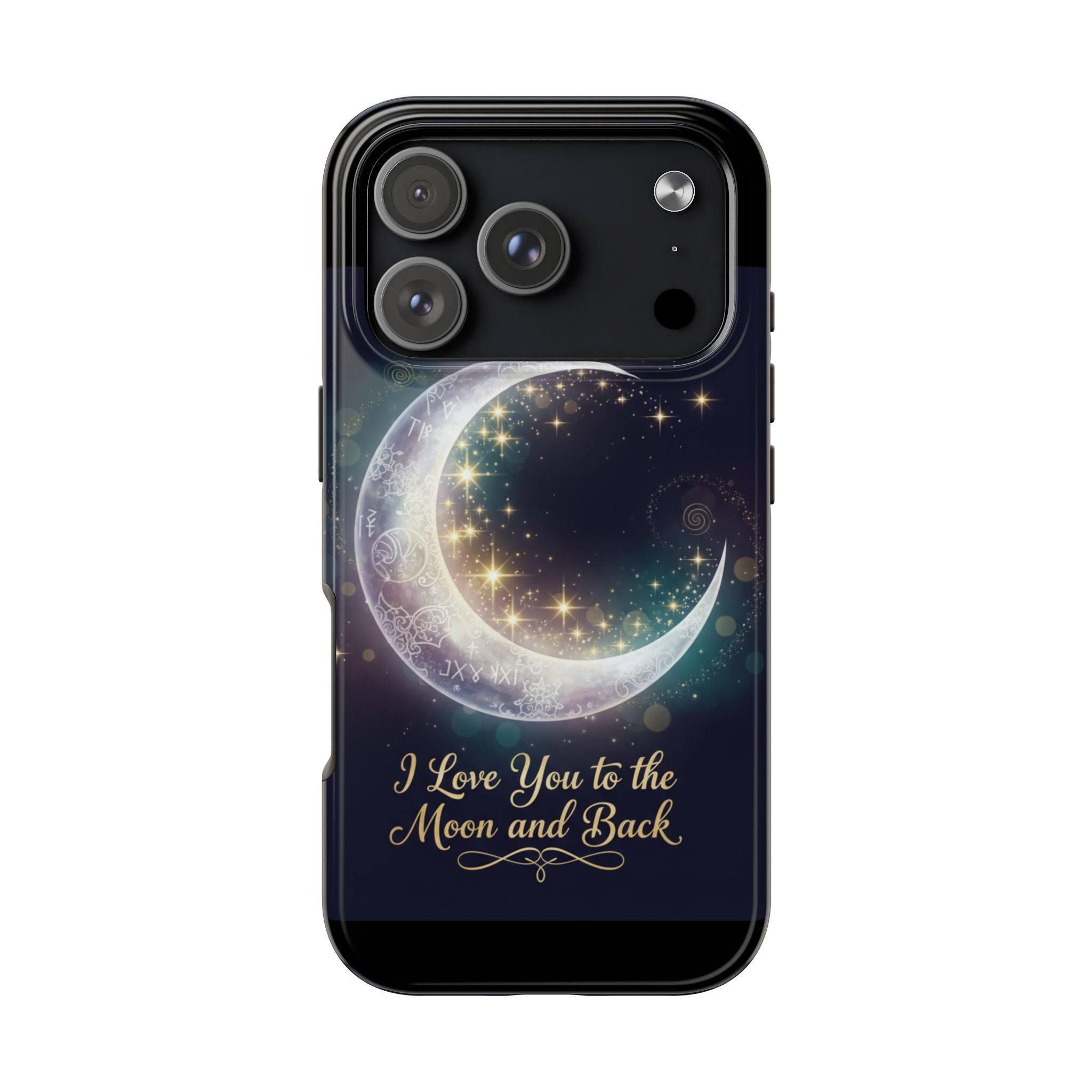 I Love You to the Moon and Back iPhone Case | Moon and Stars Tough Case