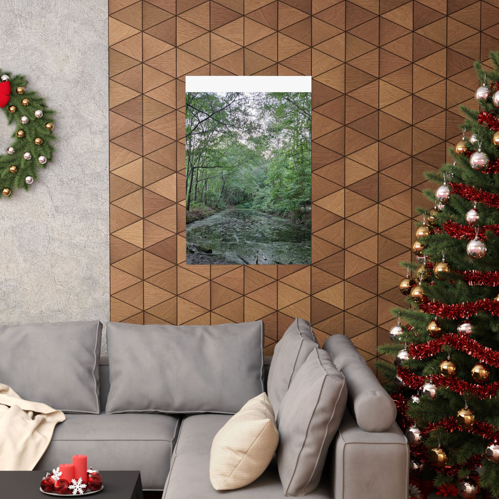 Mossy Pond Matte Poster | Vertical Nature Wall Art
