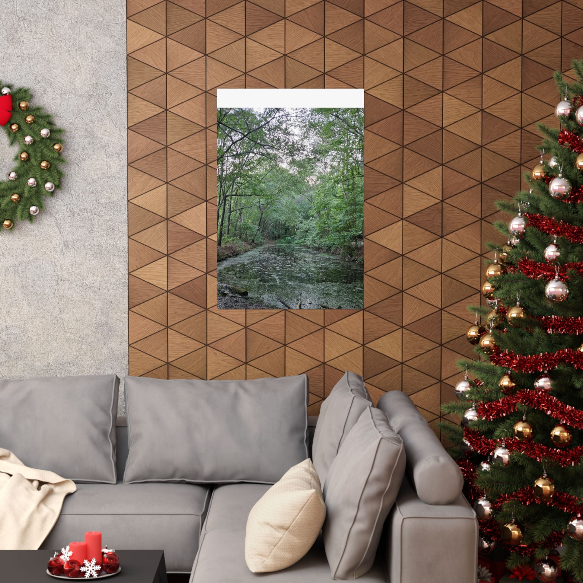 Mossy Pond Matte Poster | Vertical Nature Wall Art