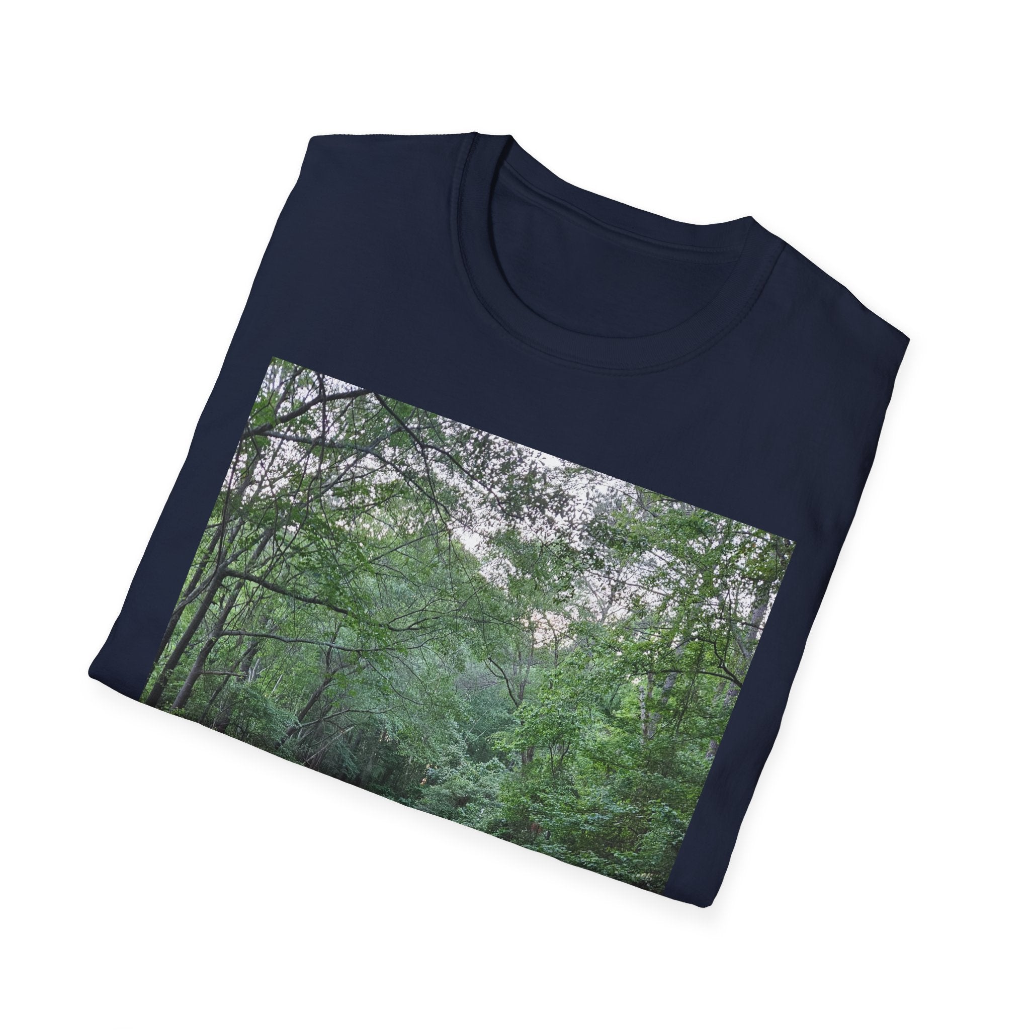 Mossy Pond T‑Shirt — Serene Green Nature Photography Tee