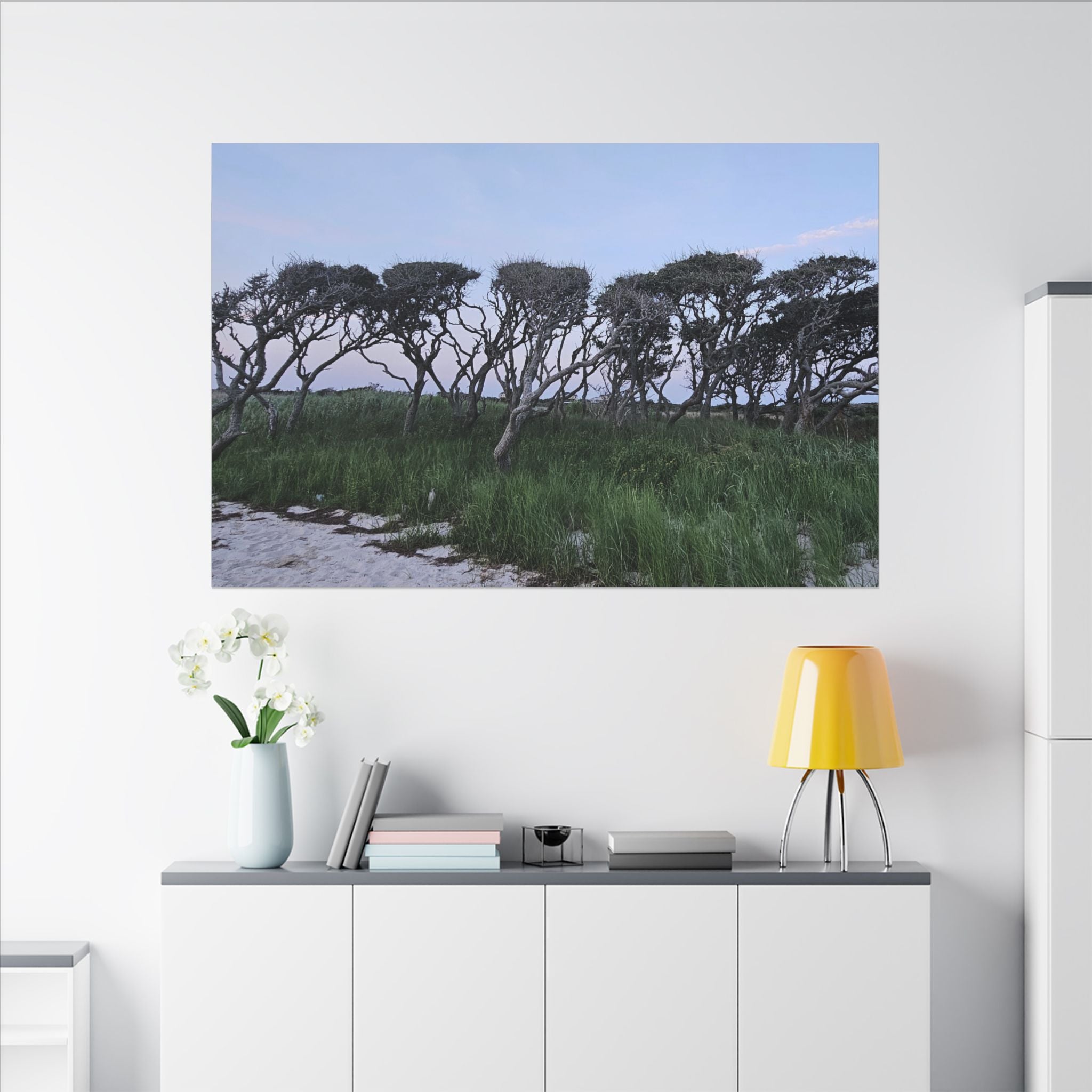 Coastal Windblown Trees Canvas
