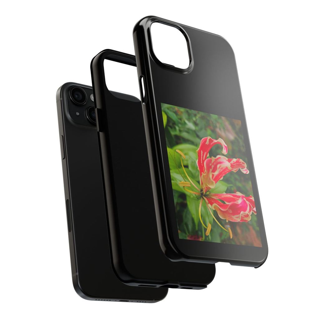 Gloriosa Lily Tough Phone Case | Red Tropical Flower Phone Case