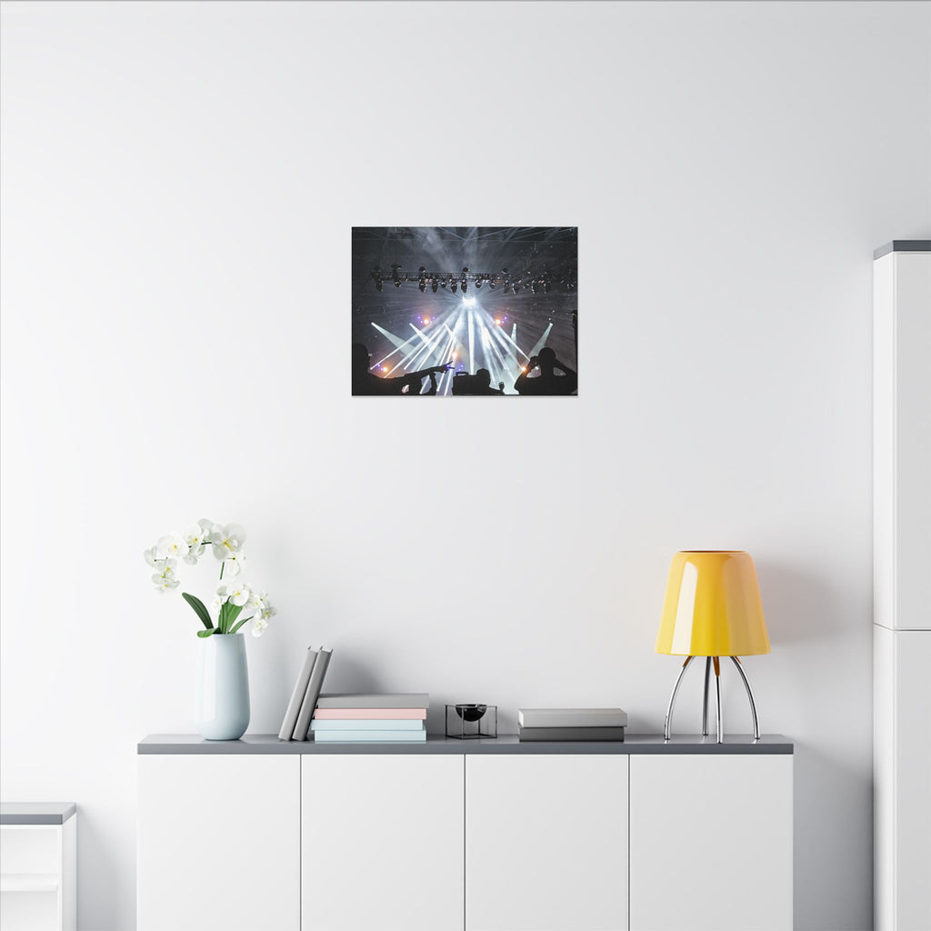Concert Stage Lights Canvas, Matte Stretched Wall Art | Live Music