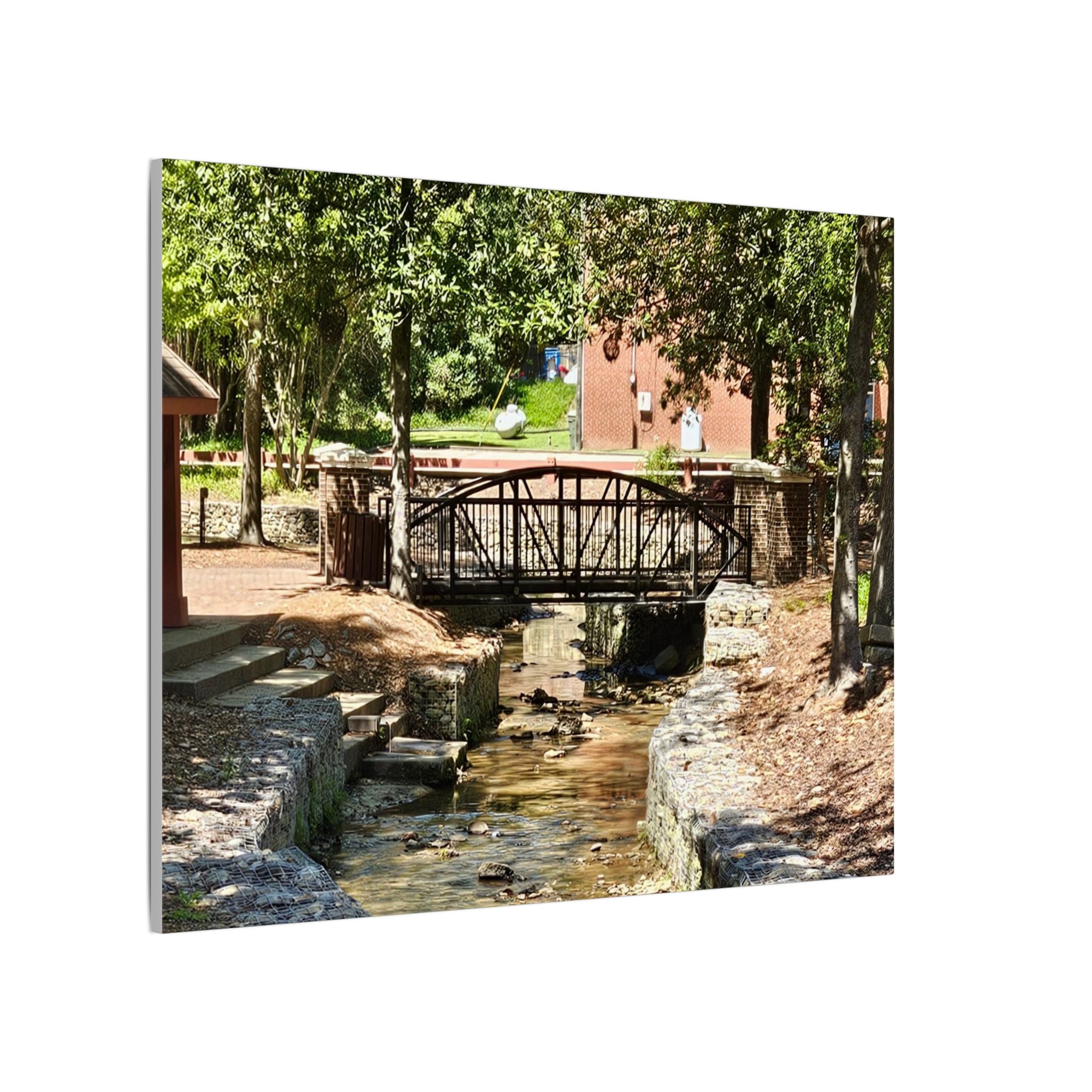 Park Footbridge Photograph Matte Canvas | Stretched Wall Art