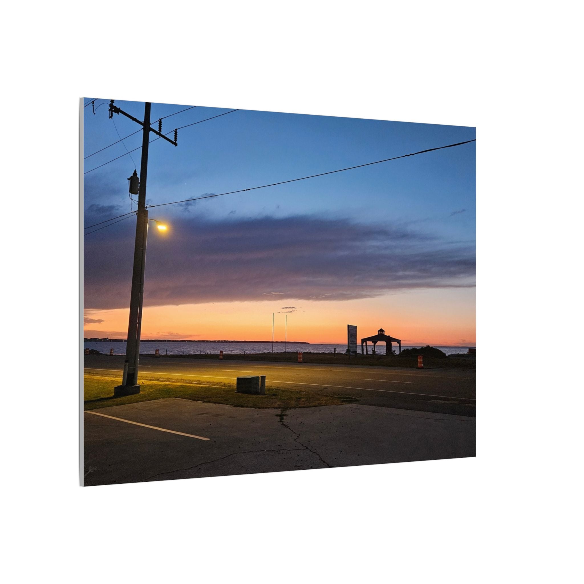 Sunset Pier Silhouette Canvas | Stretched Matte Wall Art