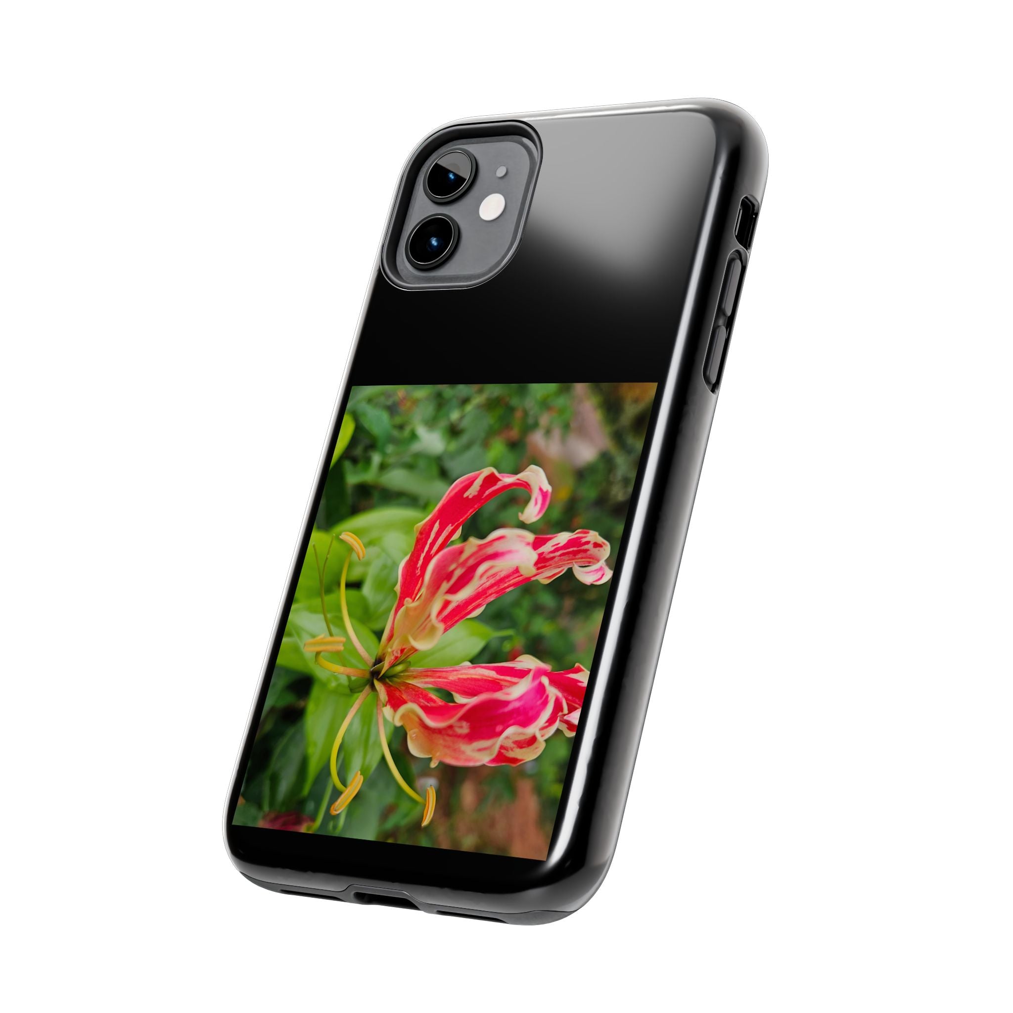 Gloriosa Lily Tough Phone Case | Red Tropical Flower Phone Case