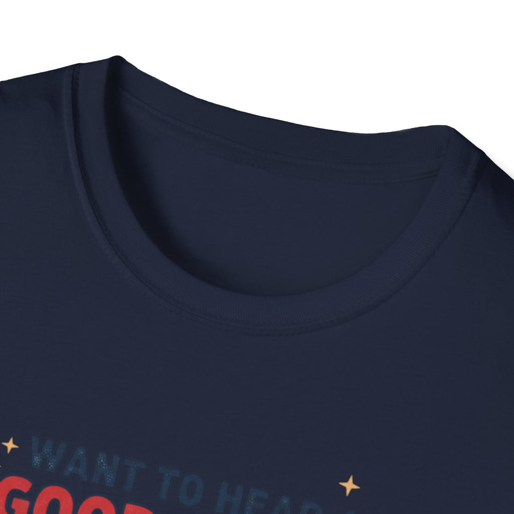 'Want to Hear a Good Knock Knock Joke?' T-Shirt — Novelty Door Cartoon Tee
