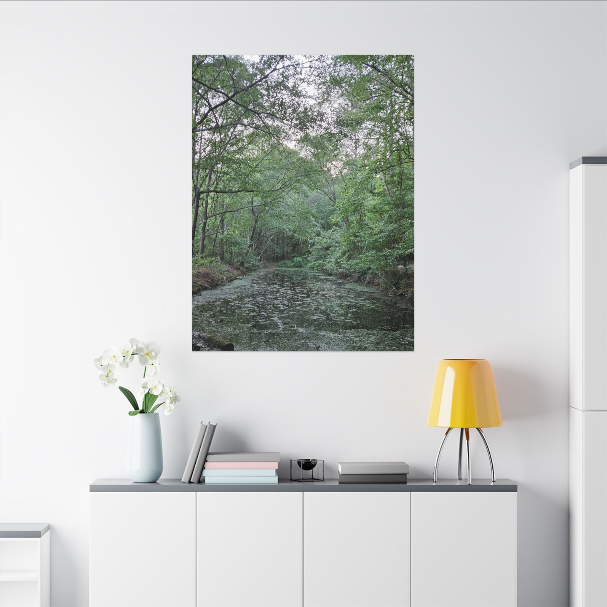 Mossy Pond Canvas Matte Stretched Wall Art
