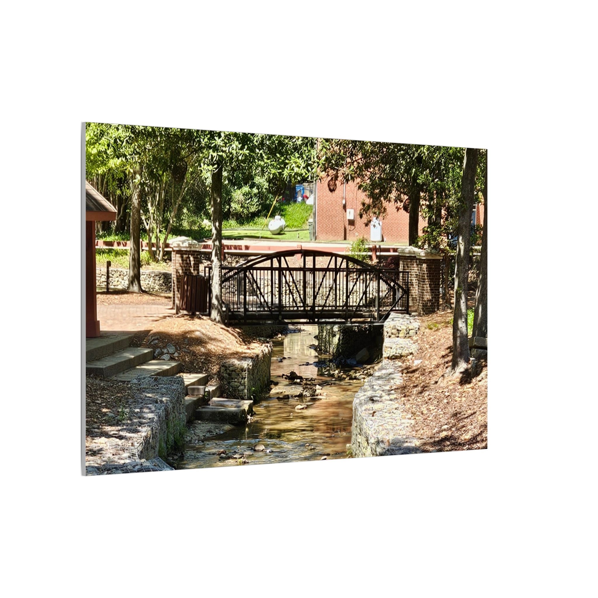 Park Footbridge Photograph Matte Canvas | Stretched Wall Art