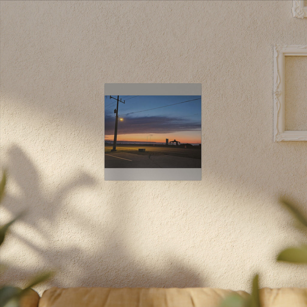 Sunset Pier Silhouette Canvas | Stretched Matte Wall Art