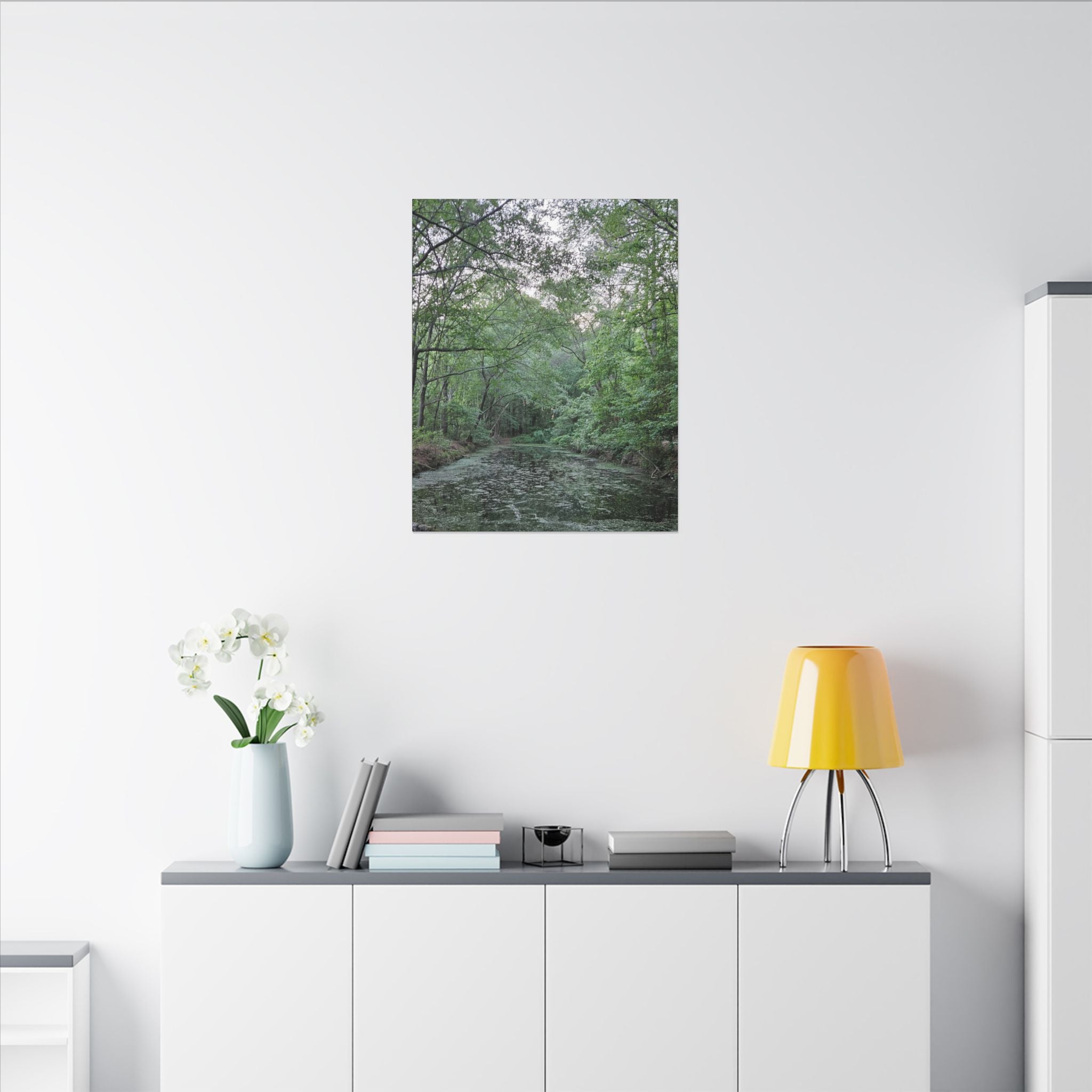 Mossy Pond Canvas Matte Stretched Wall Art