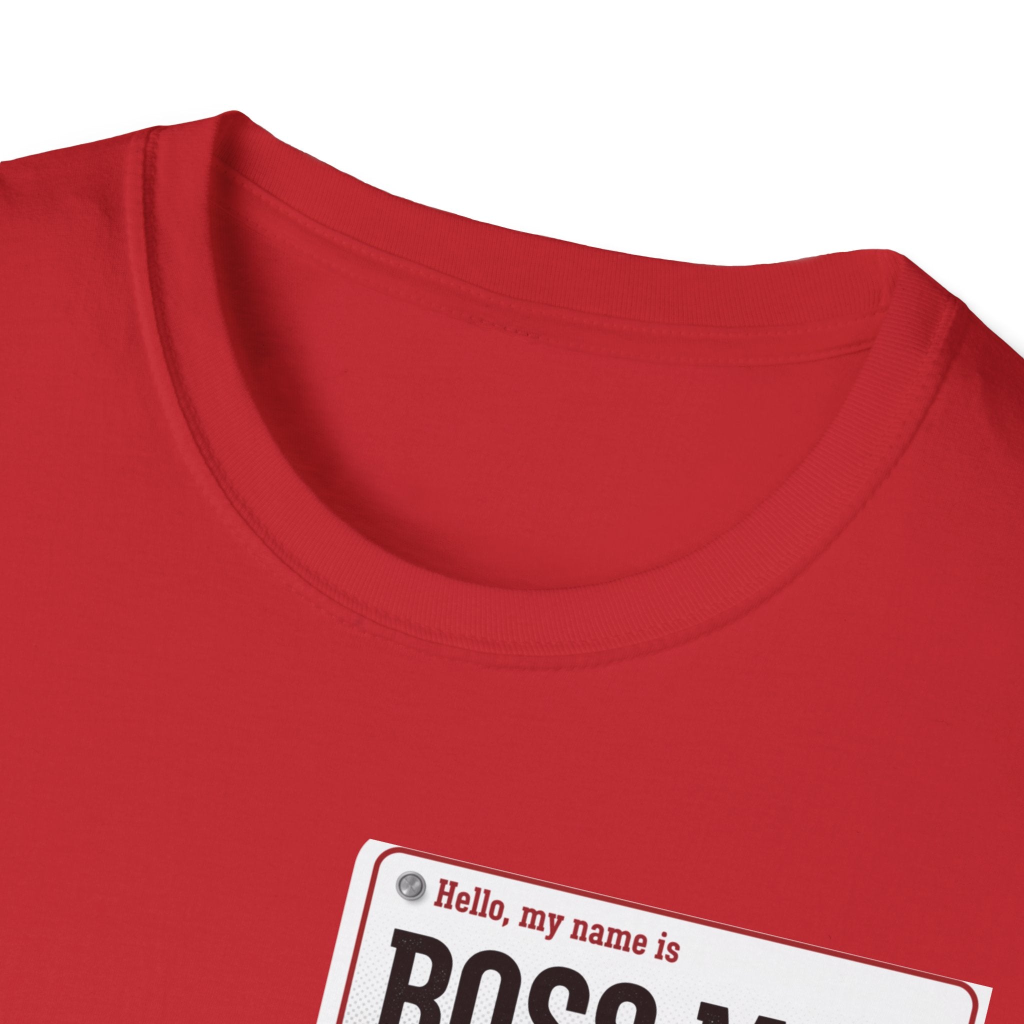 Boss Man name badge T-Shirt | Minimal Badge Graphic Tee