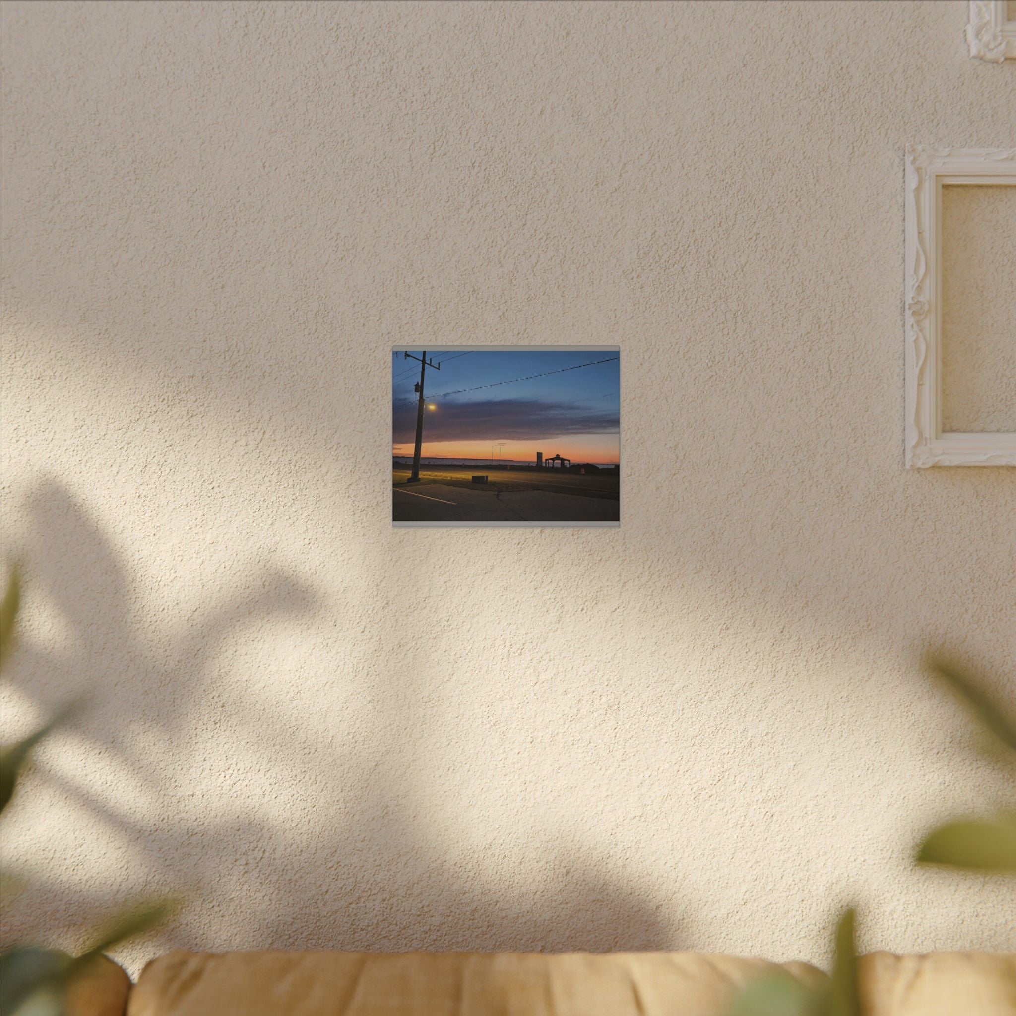 Sunset Pier Silhouette Canvas | Stretched Matte Wall Art