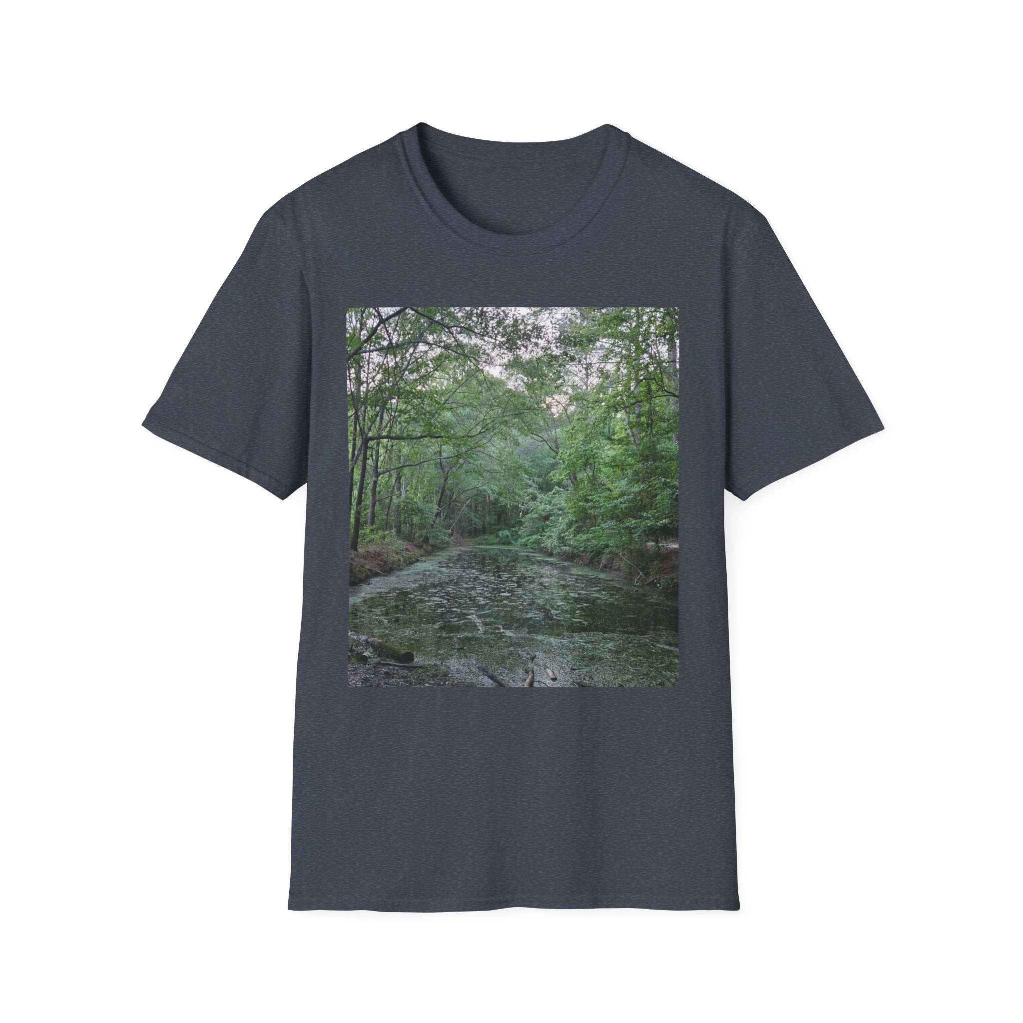 Mossy Pond T‑Shirt — Serene Green Nature Photography Tee