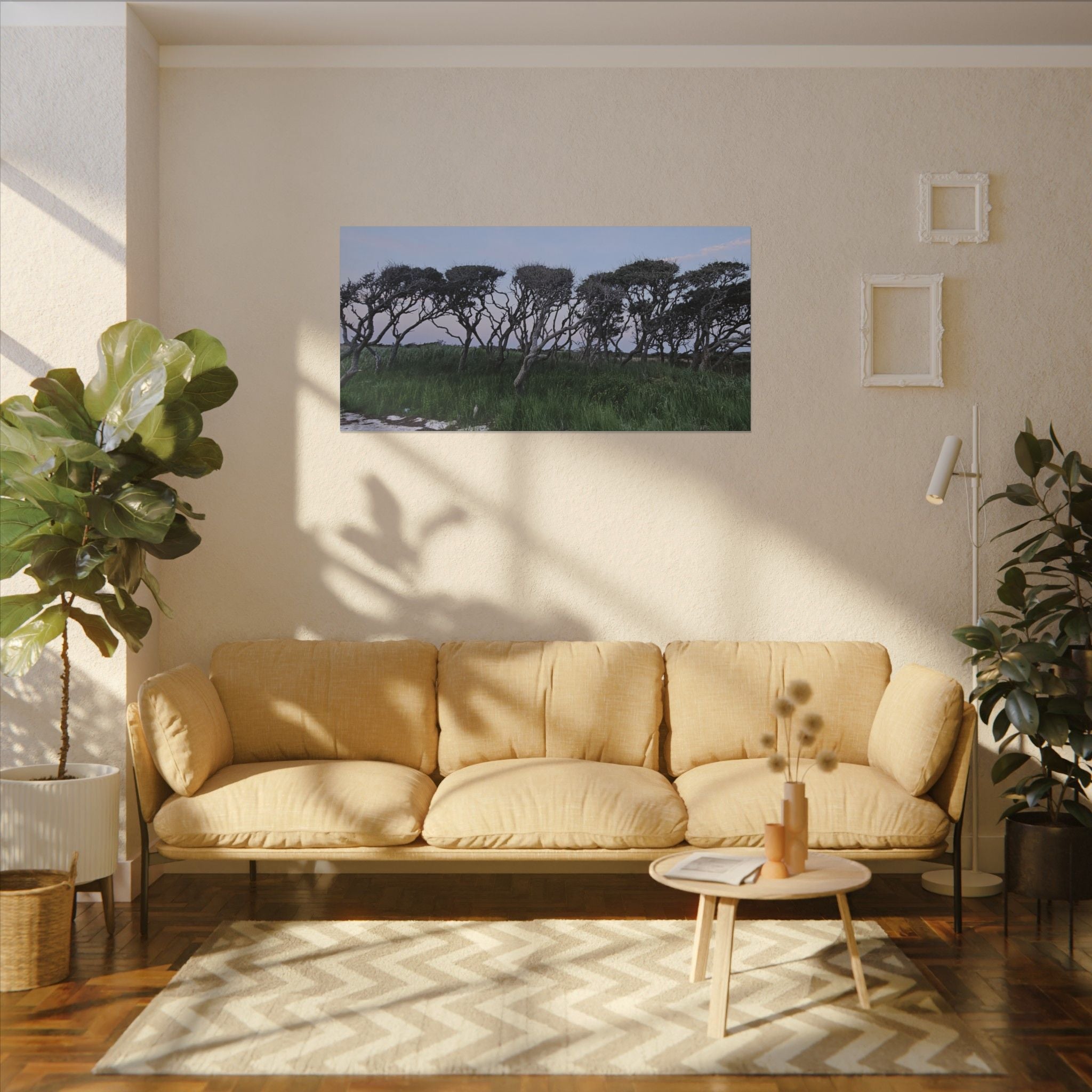 Coastal Windblown Trees Canvas