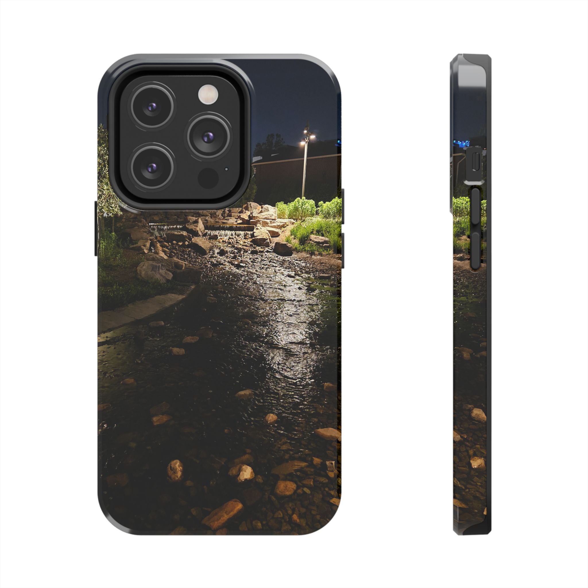 Night River Phone Case — Moody Outdoor Landscape Protective Cover