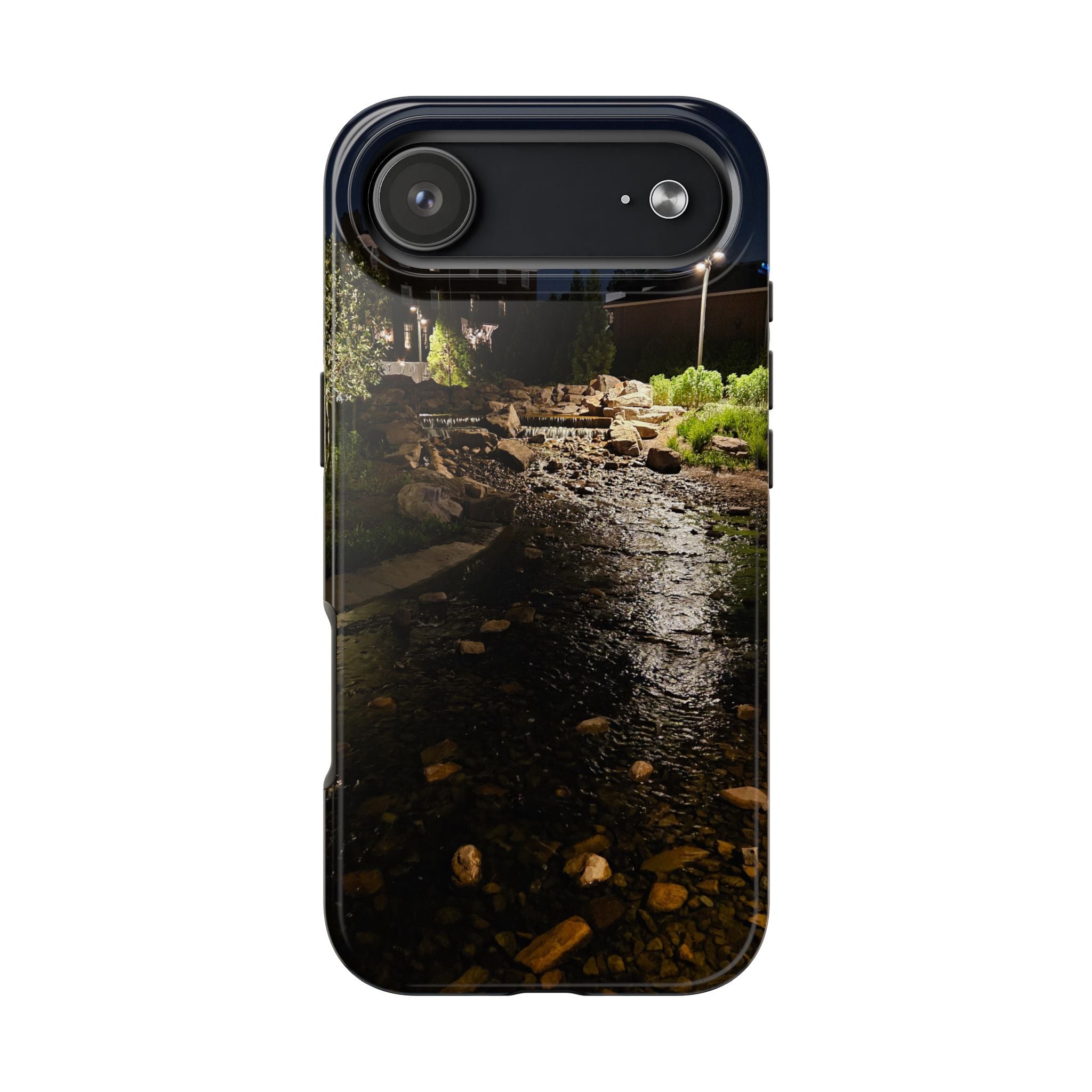 Night River Phone Case — Moody Outdoor Landscape Protective Cover