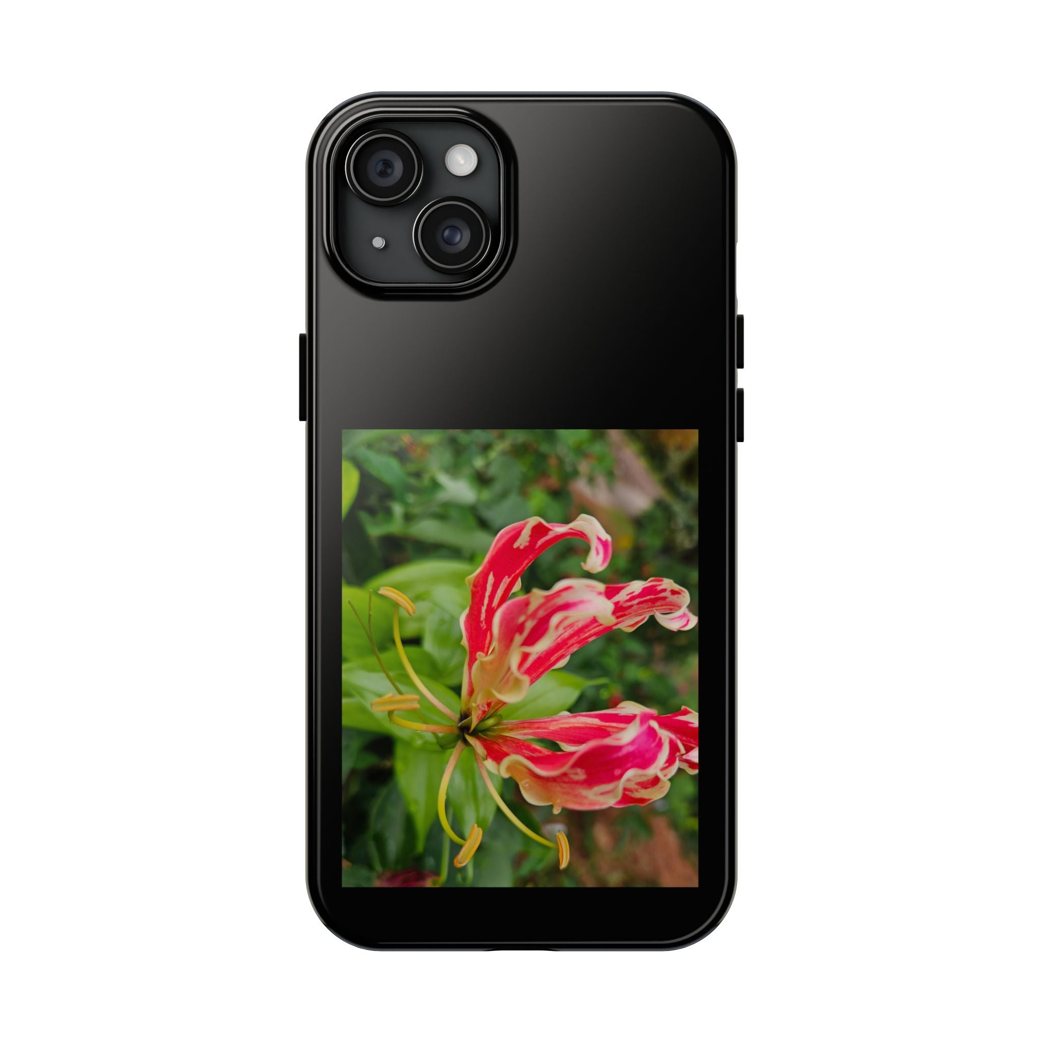 Gloriosa Lily Tough Phone Case | Red Tropical Flower Phone Case