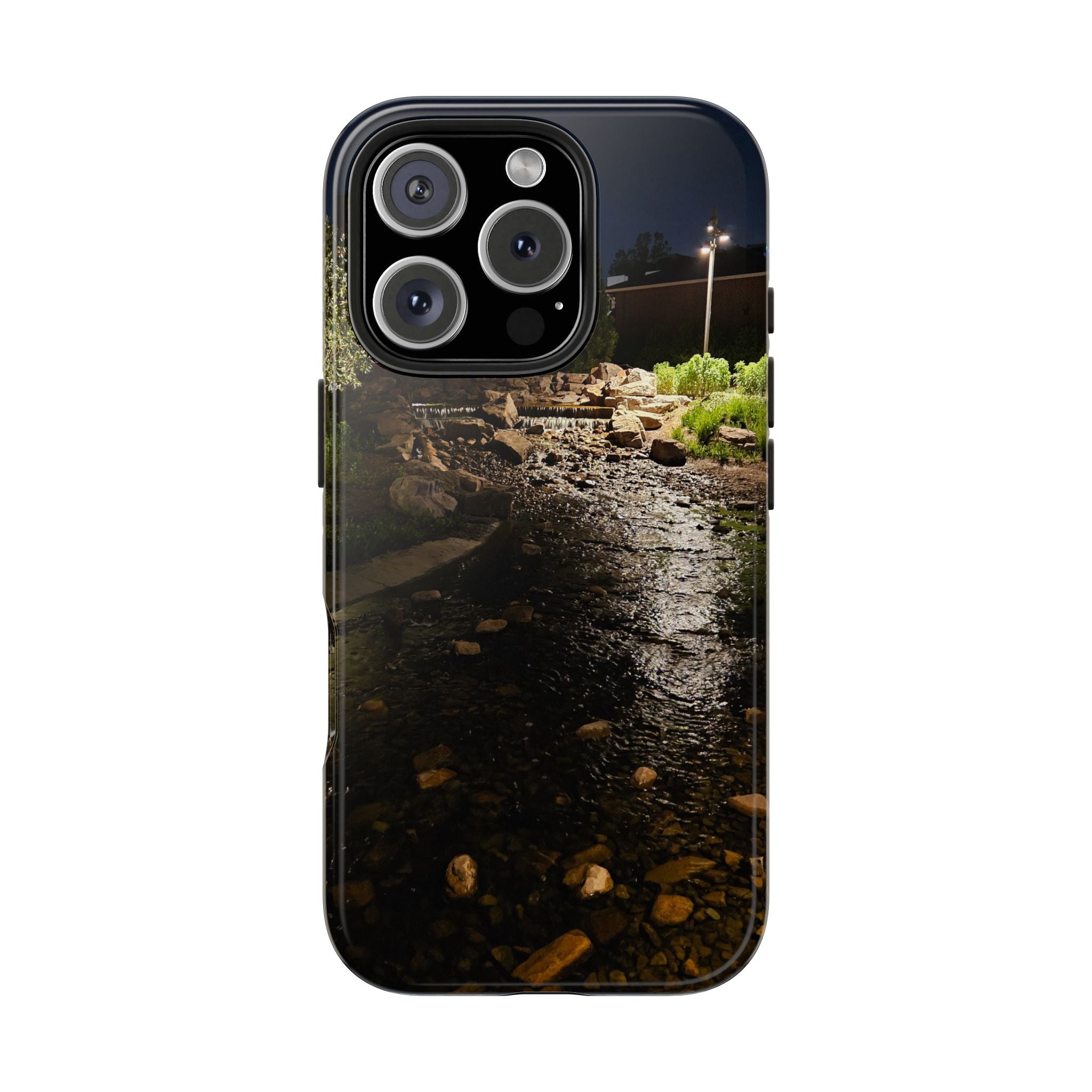Night River Phone Case — Moody Outdoor Landscape Protective Cover