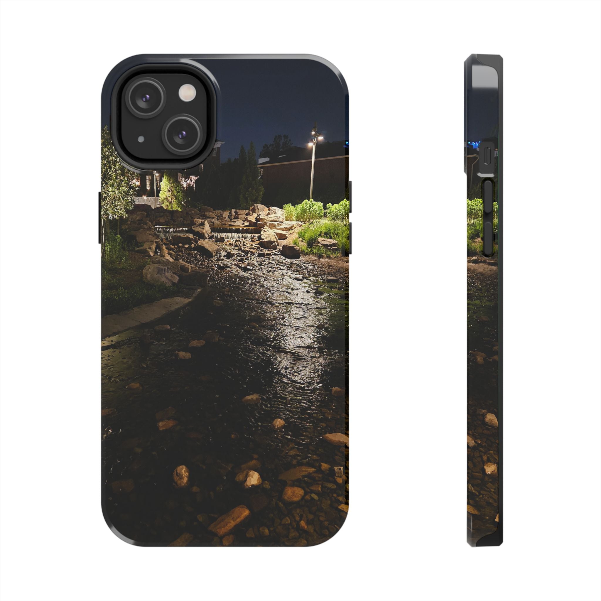 Night River Phone Case — Moody Outdoor Landscape Protective Cover