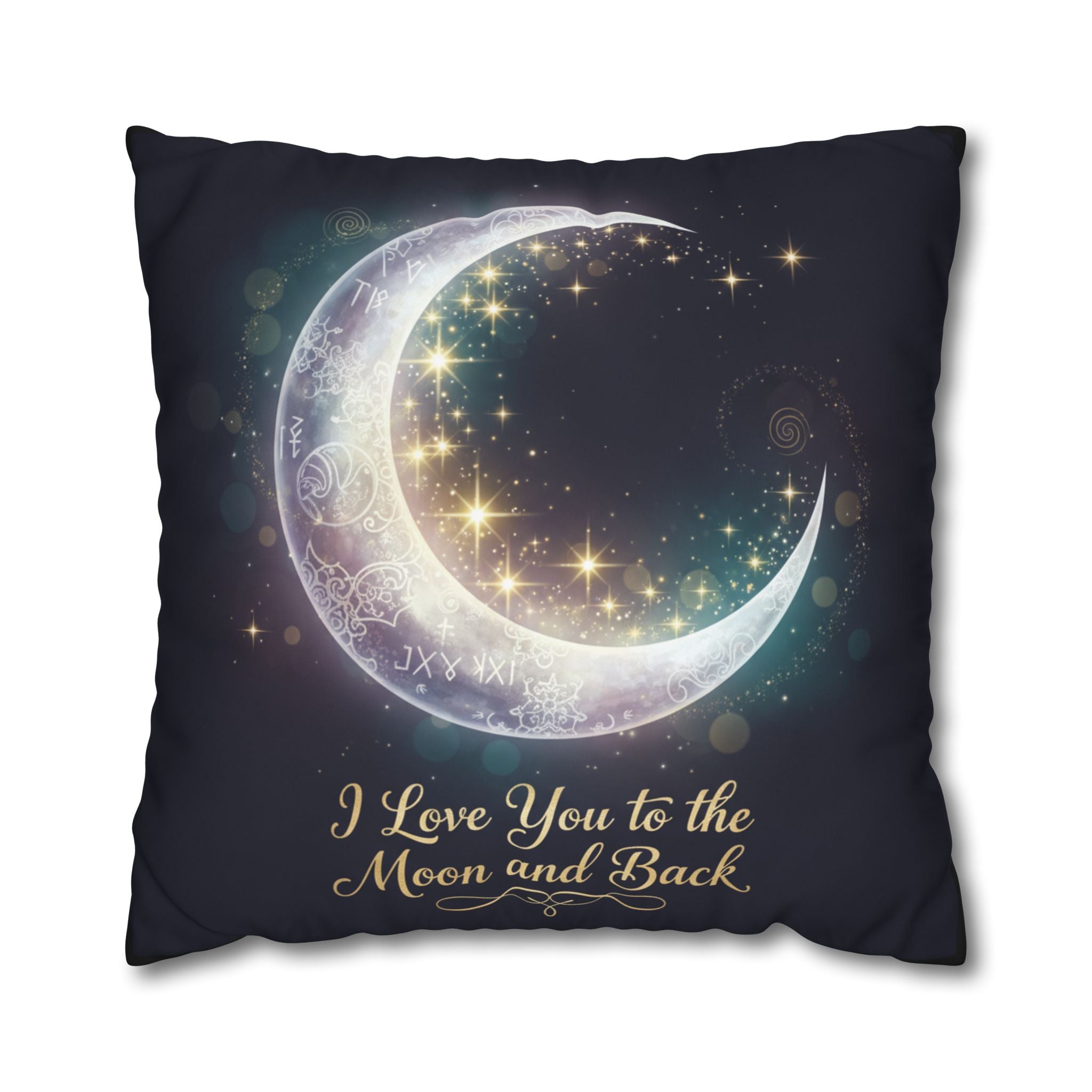 I Love You to the Moon and Back Pillowcase | Square Canvas Pillowcase