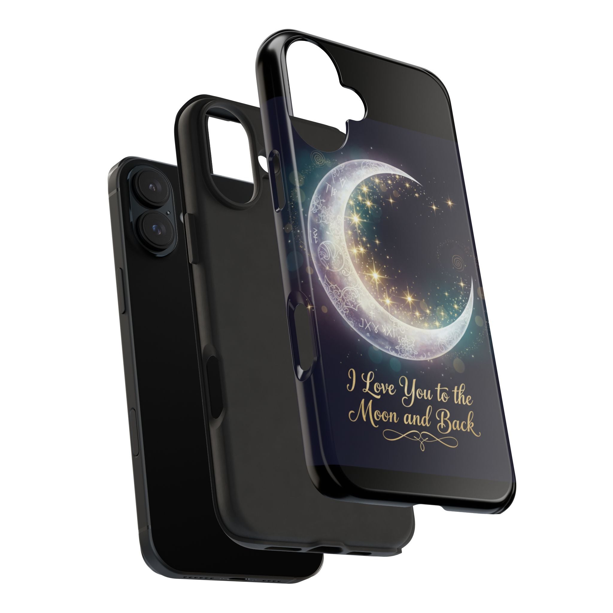 I Love You to the Moon and Back iPhone Case | Moon and Stars Tough Case
