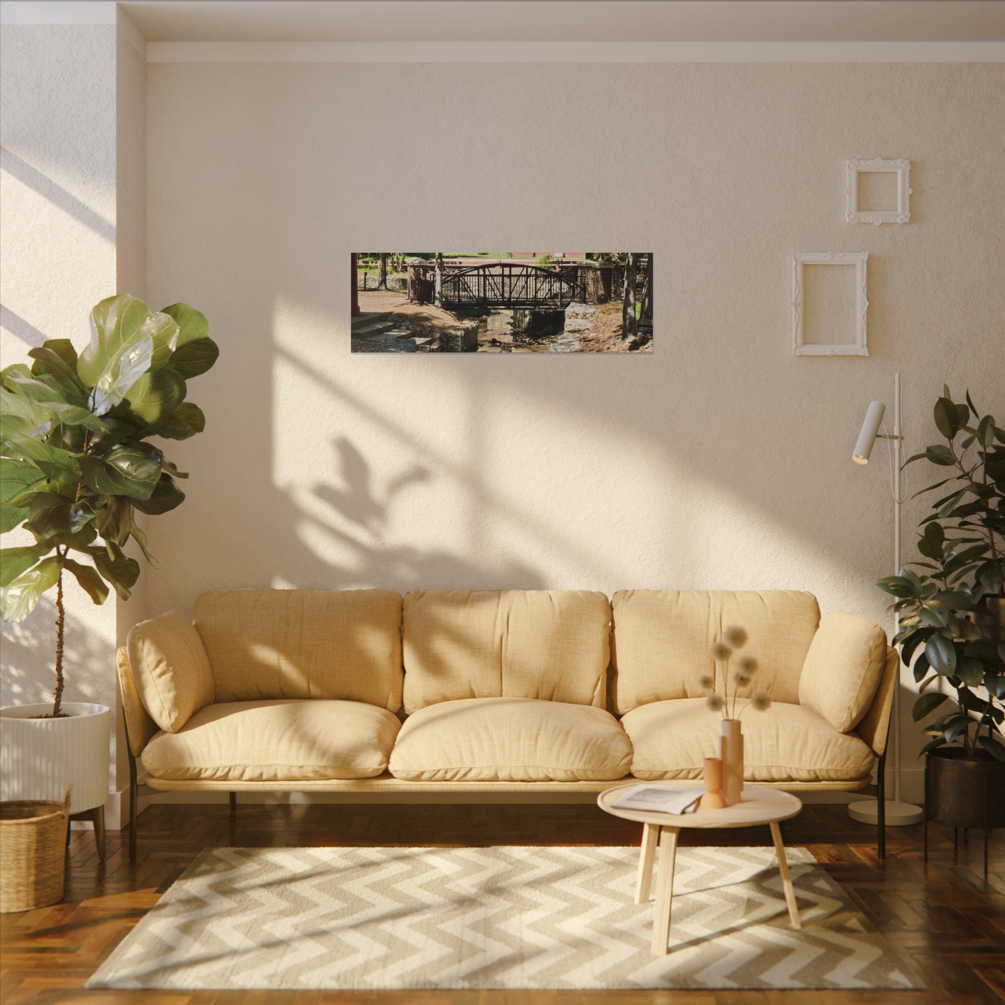 Park Footbridge Photograph Matte Canvas | Stretched Wall Art