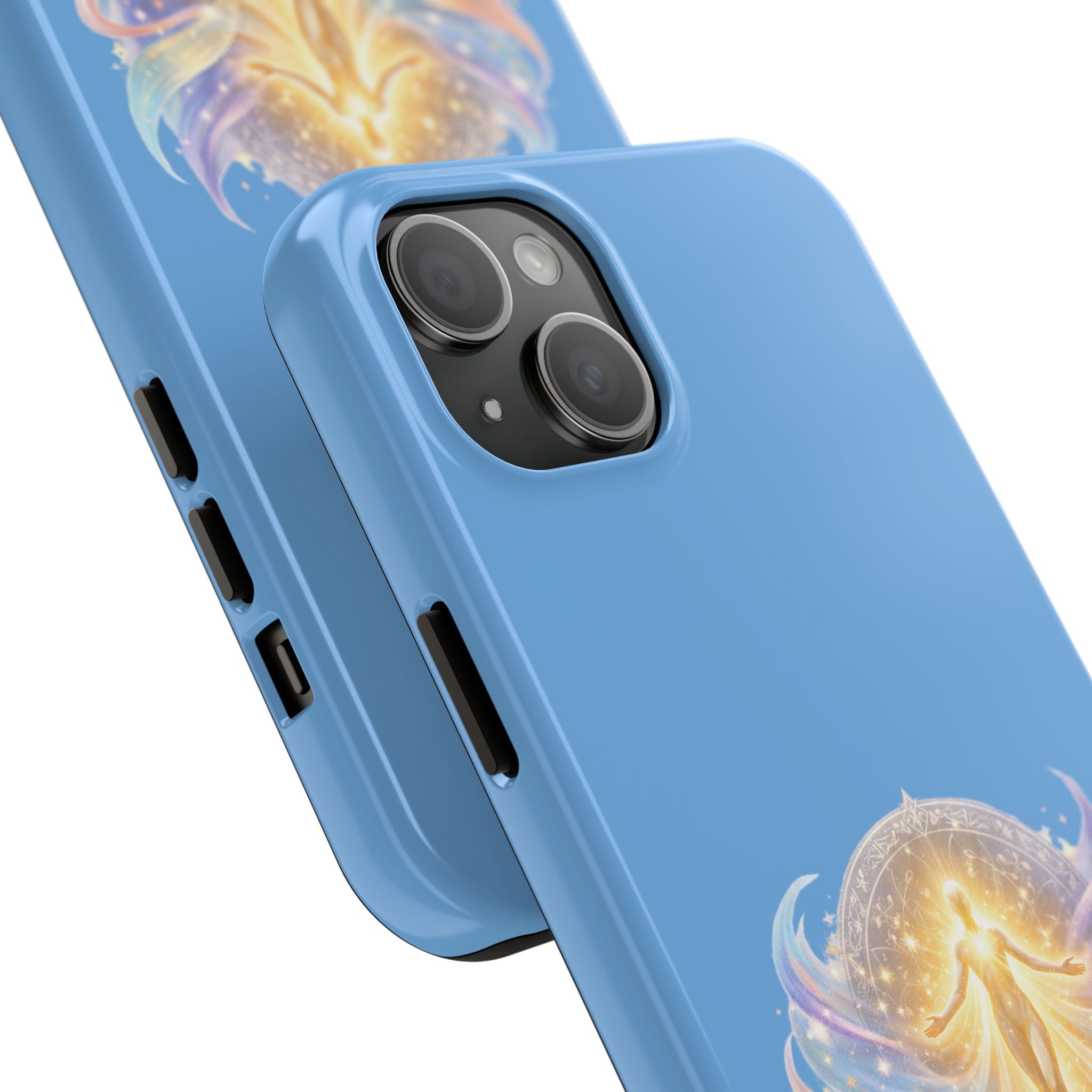 Positive Attracts Positive angel artwork Phone Case | inspirational spiritual design