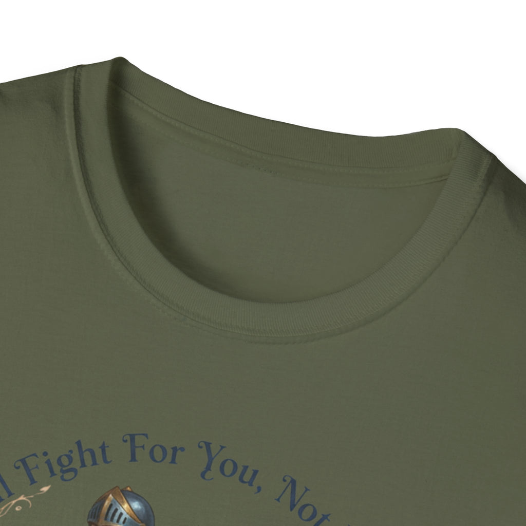 I Will Fight For You, Not With You Illustration T-Shirt | Fantasy Couple, Viper Motif