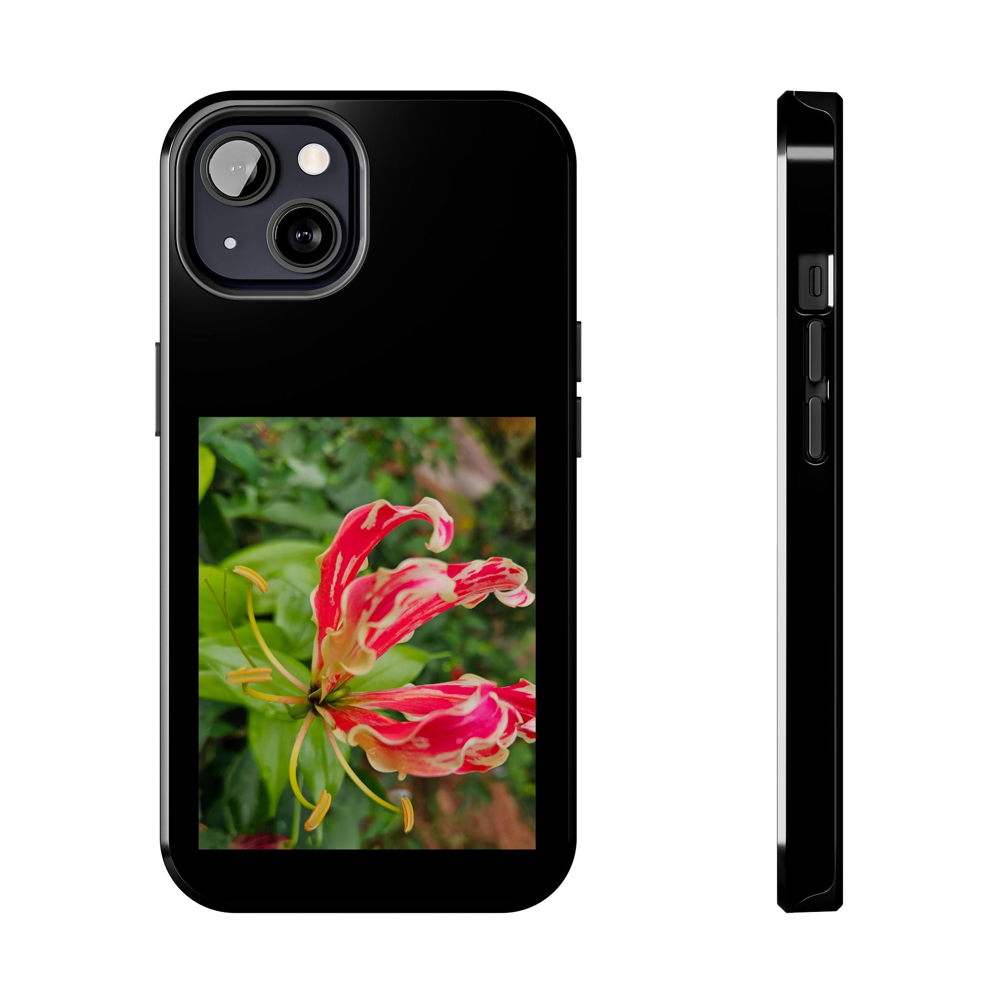 Gloriosa Lily Tough Phone Case | Red Tropical Flower Phone Case