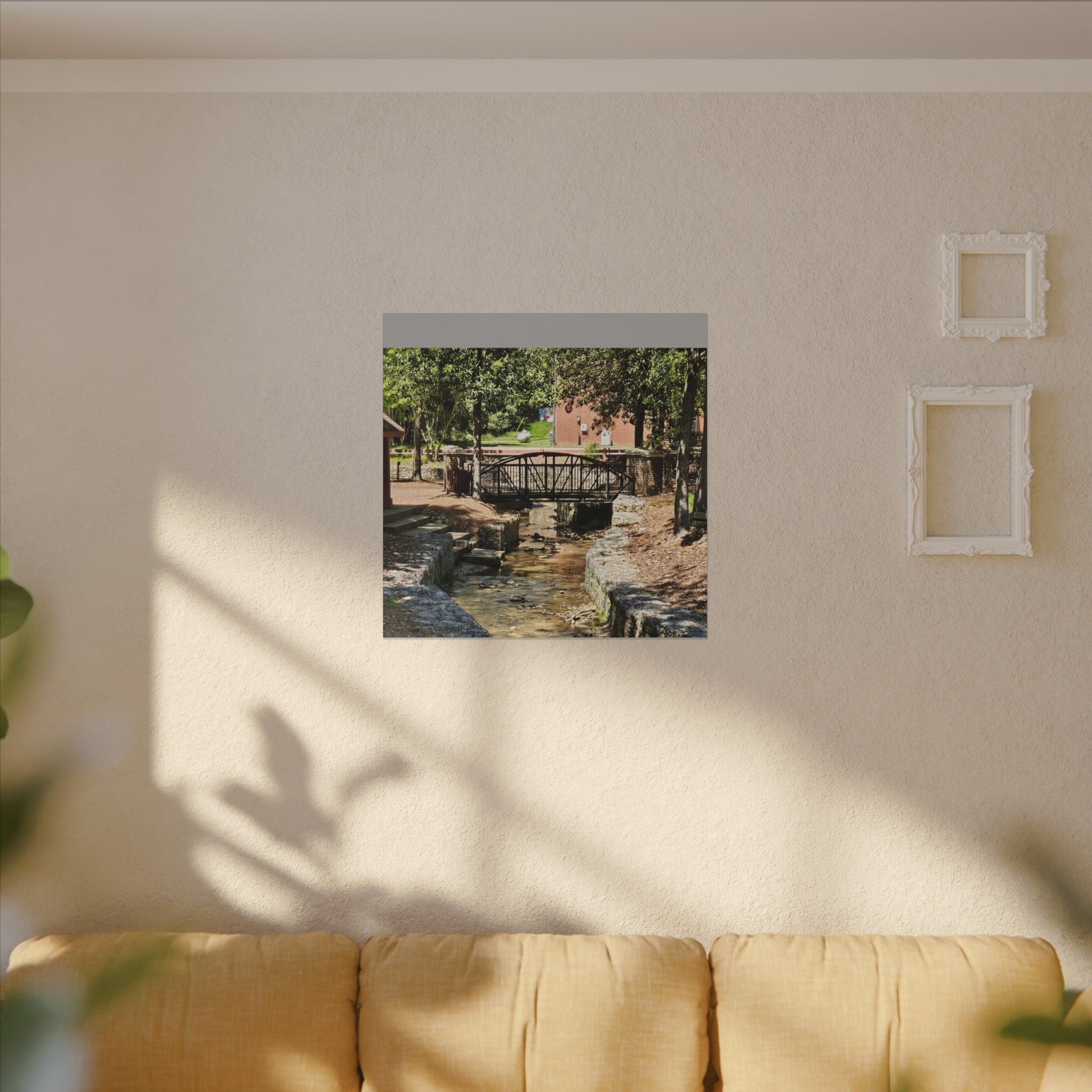 Park Footbridge Photograph Matte Canvas | Stretched Wall Art
